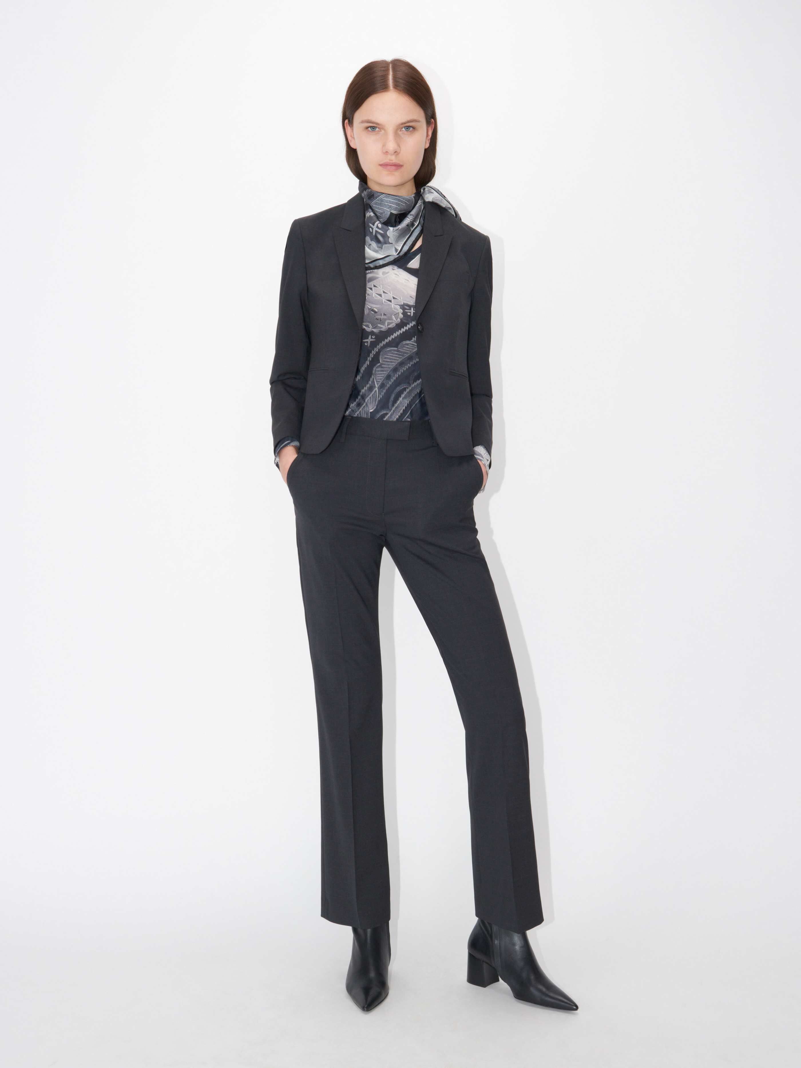 dark grey formal trousers womens