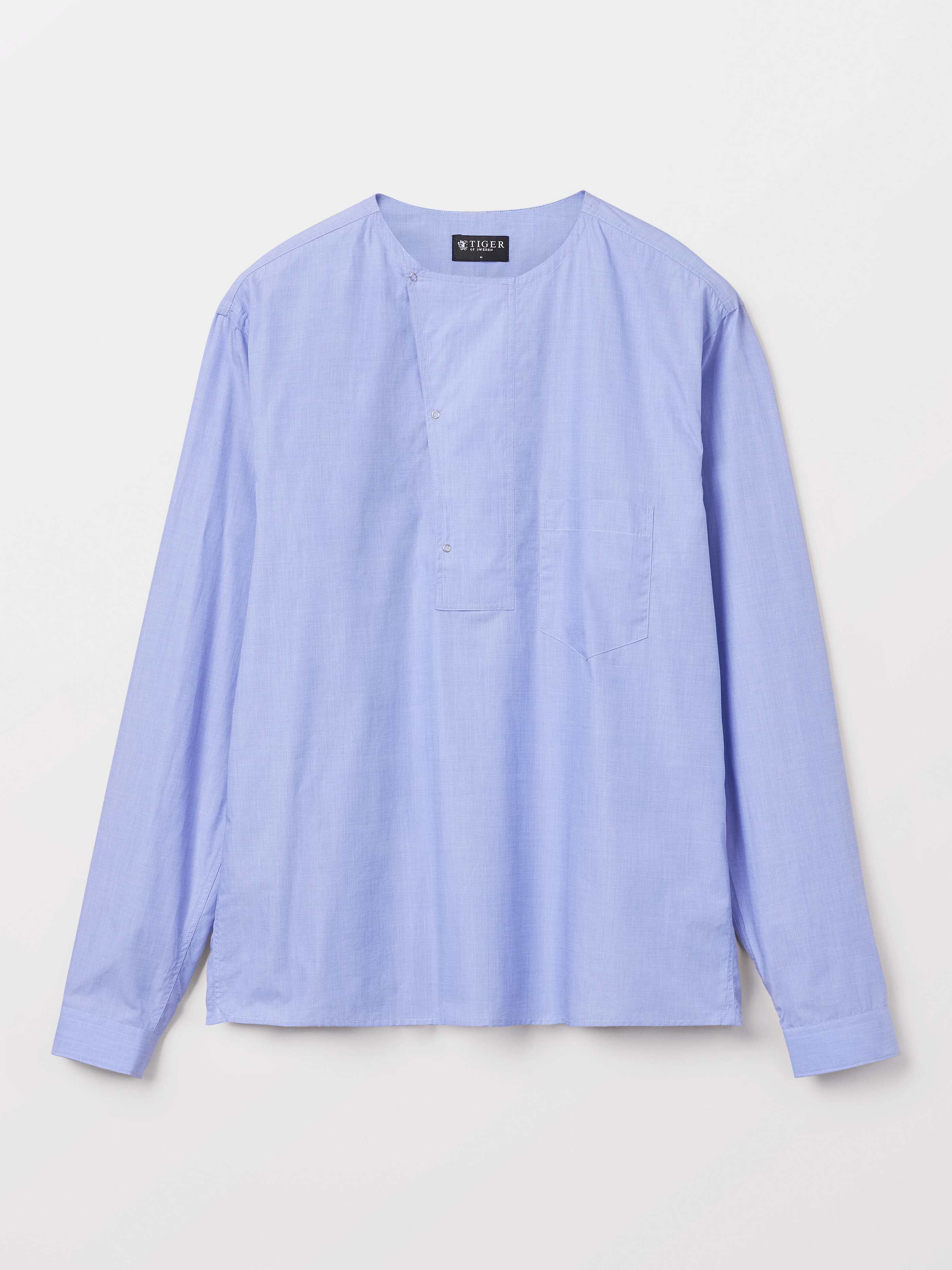 tiger collarless shirt
