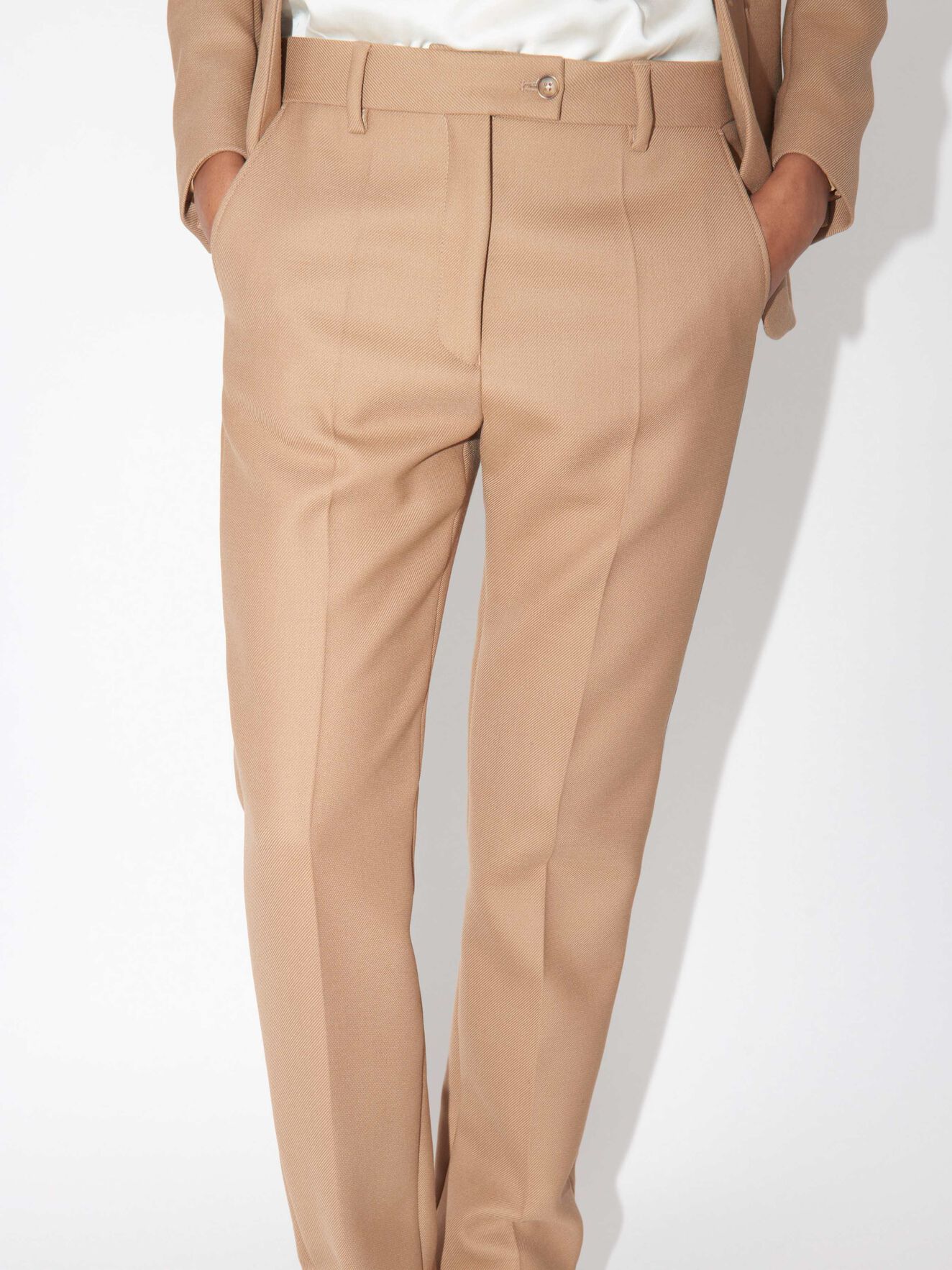 Crio Trousers in Dark Sand from Tiger of Sweden Crio Trousers in Dark Sand from Tiger of Sweden