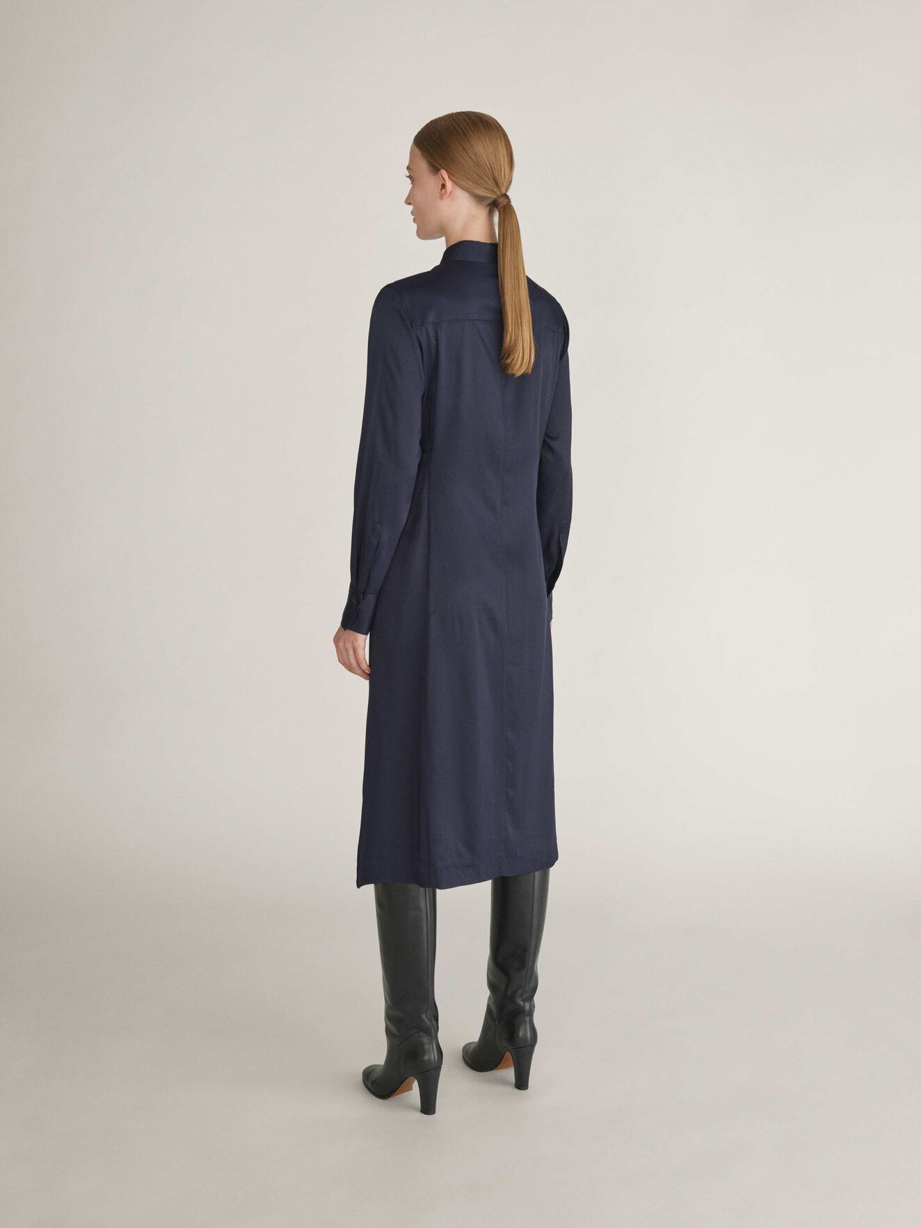 Sydberg Shirt-Dress in Dark Sea from Tiger of Sweden Sydberg Shirt-Dress in Dark Sea from Tiger of Sweden