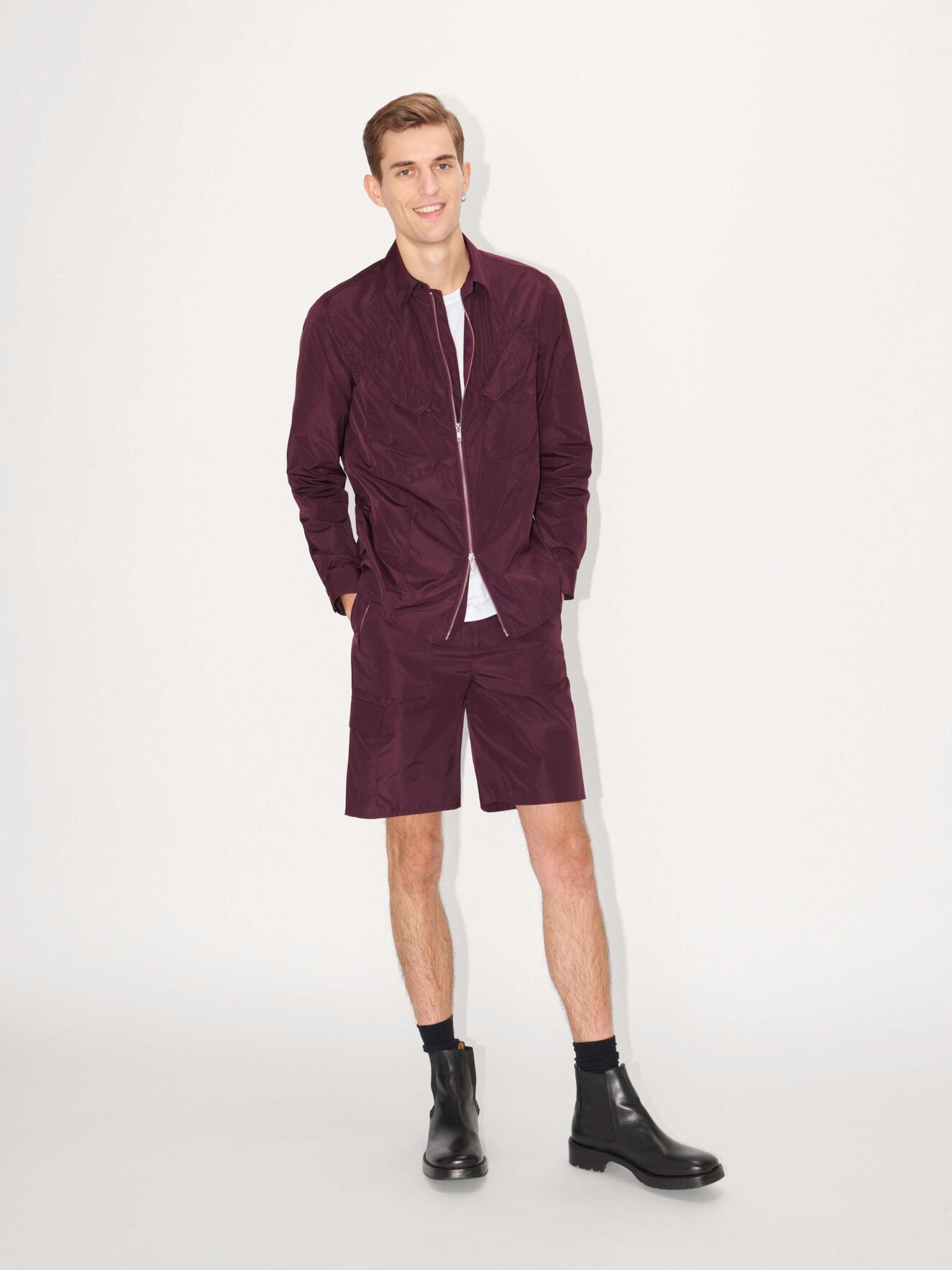 Virens Shirt-jacket in Burgundy from Tiger of Sweden Virens Shirt-jacket in Burgundy from Tiger of Sweden