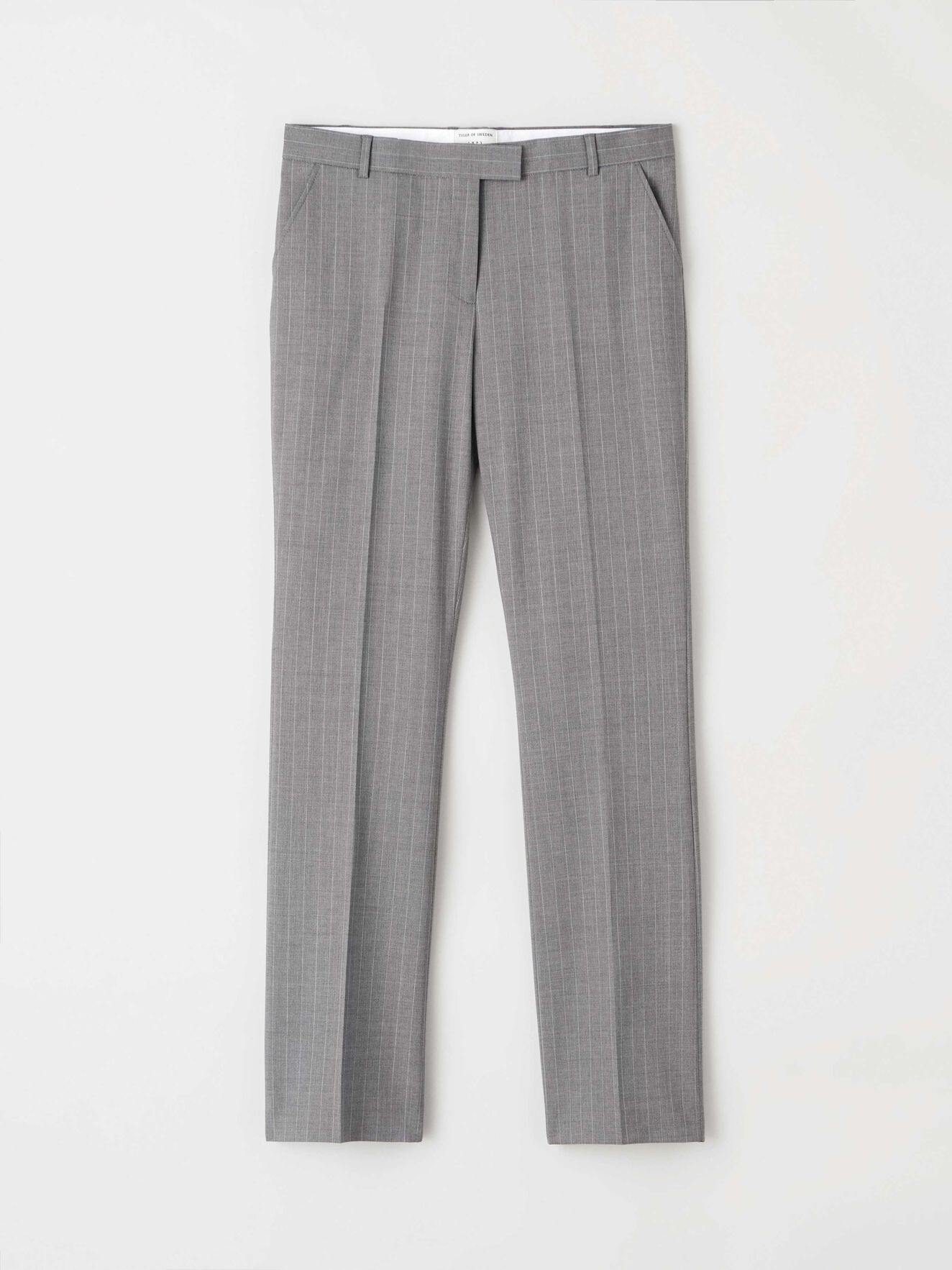 Hollen Trousers in Light grey melange from Tiger of Sweden Hollen Trousers in Light grey melange from Tiger of Sweden