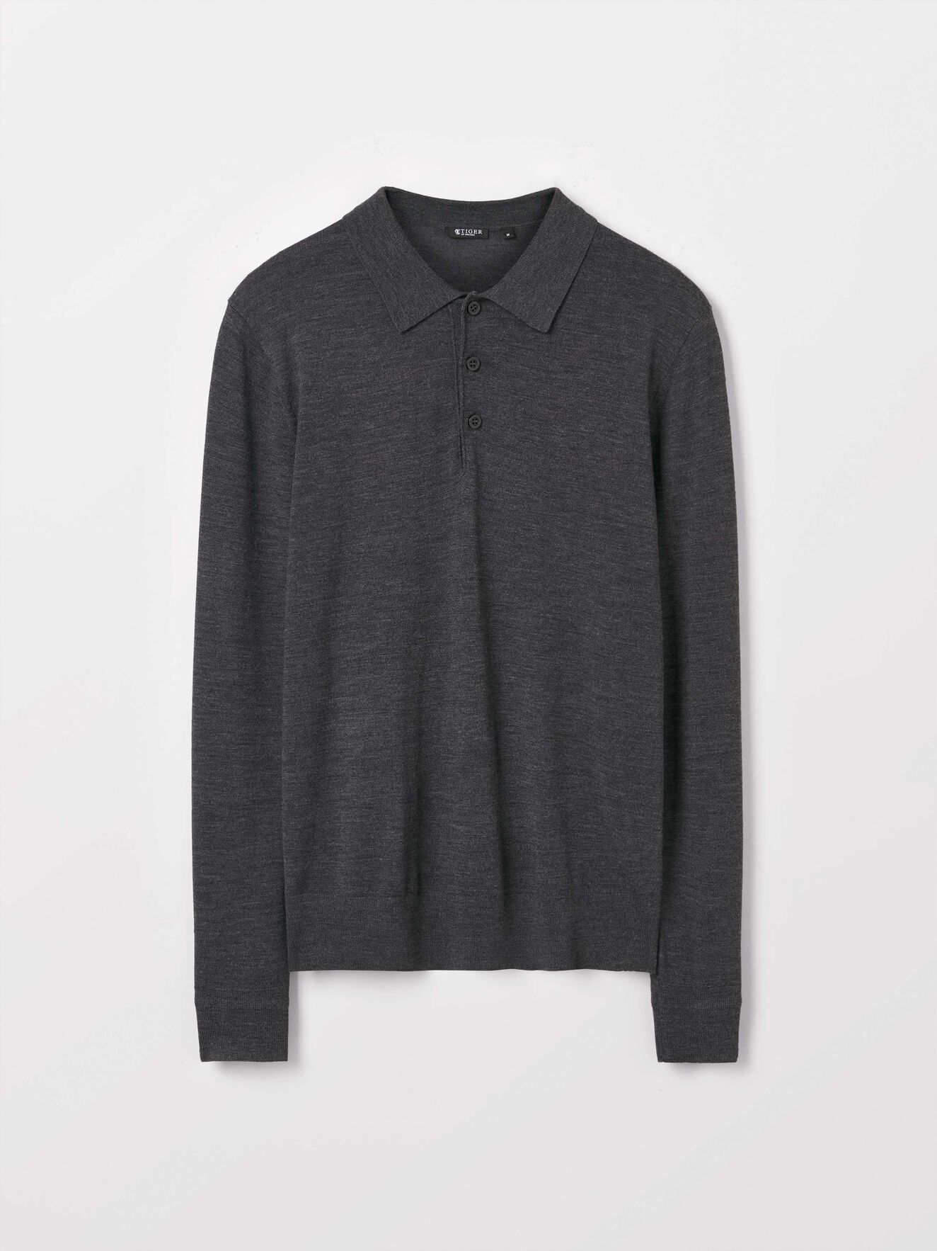 Newton Pullover in Med Grey Mel from Tiger of Sweden Newton Pullover in Med Grey Mel from Tiger of Sweden