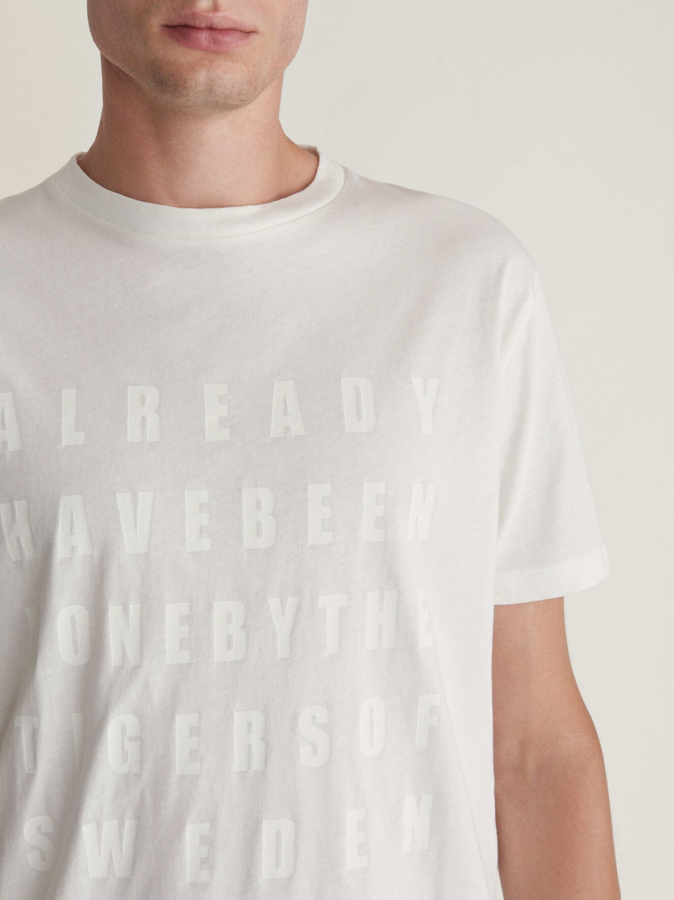 Fleek Pr T-Shirt in White Light from Tiger of Sweden Fleek Pr T-Shirt in White Light from Tiger of Sweden
