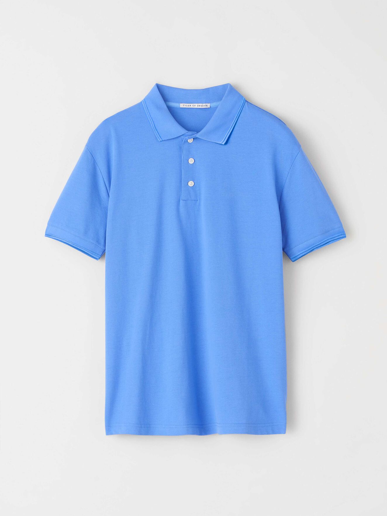Darios Polo Shirt in Clear Blue from Tiger of Sweden Darios Polo Shirt in Clear Blue from Tiger of Sweden