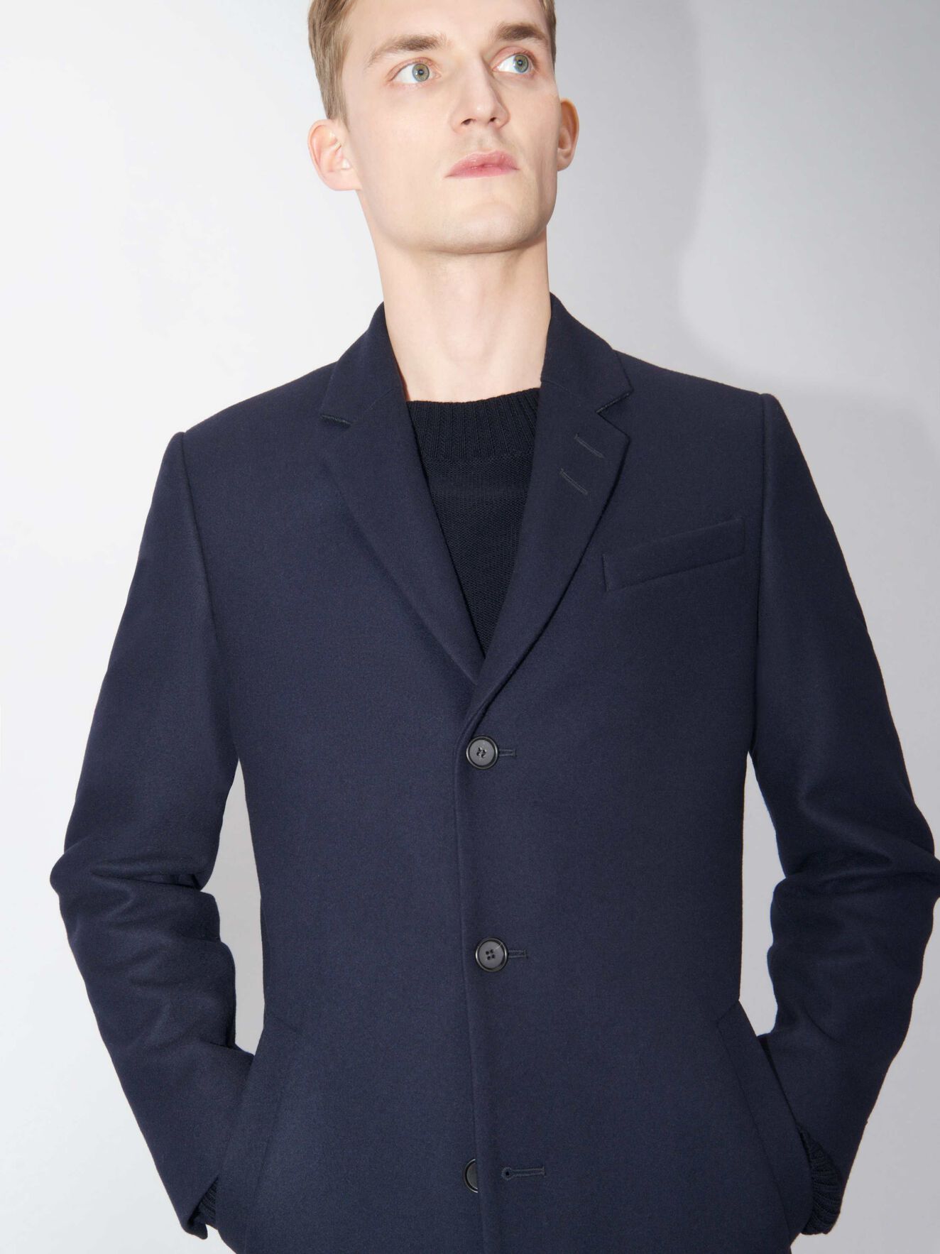 Cempsey Coat in Light Ink from Tiger of Sweden Cempsey Coat in Light Ink from Tiger of Sweden