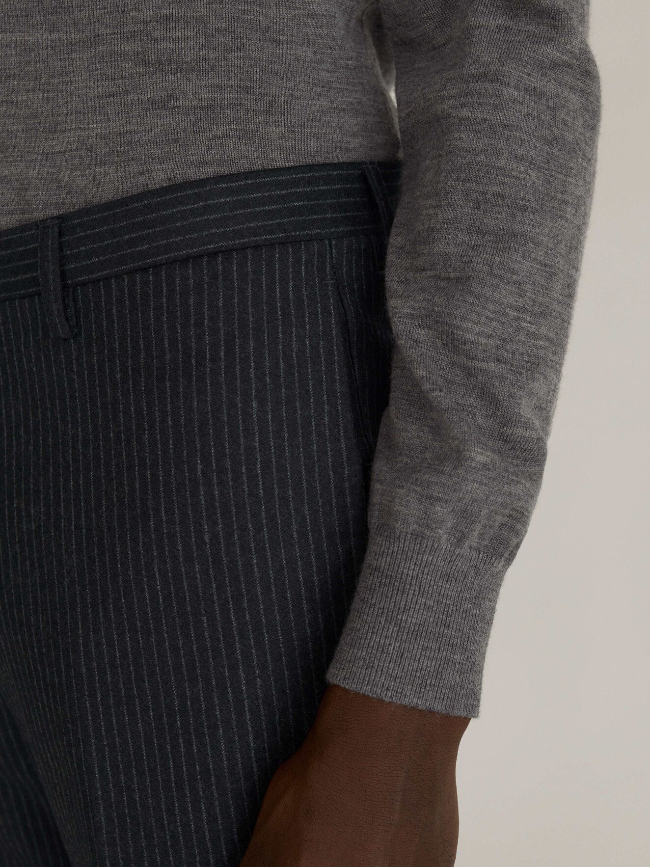 Toivo Trousers in Med Grey Mel from Tiger of Sweden Toivo Trousers in Med Grey Mel from Tiger of Sweden