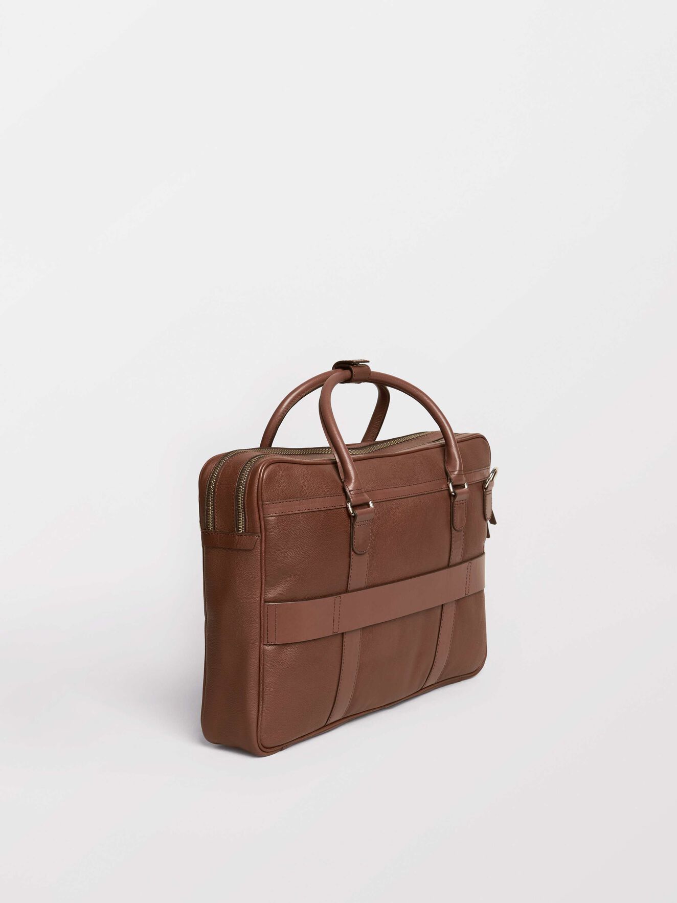 Printel Briefcase in Medium Brown from Tiger of Sweden Printel Briefcase in Medium Brown from Tiger of Sweden