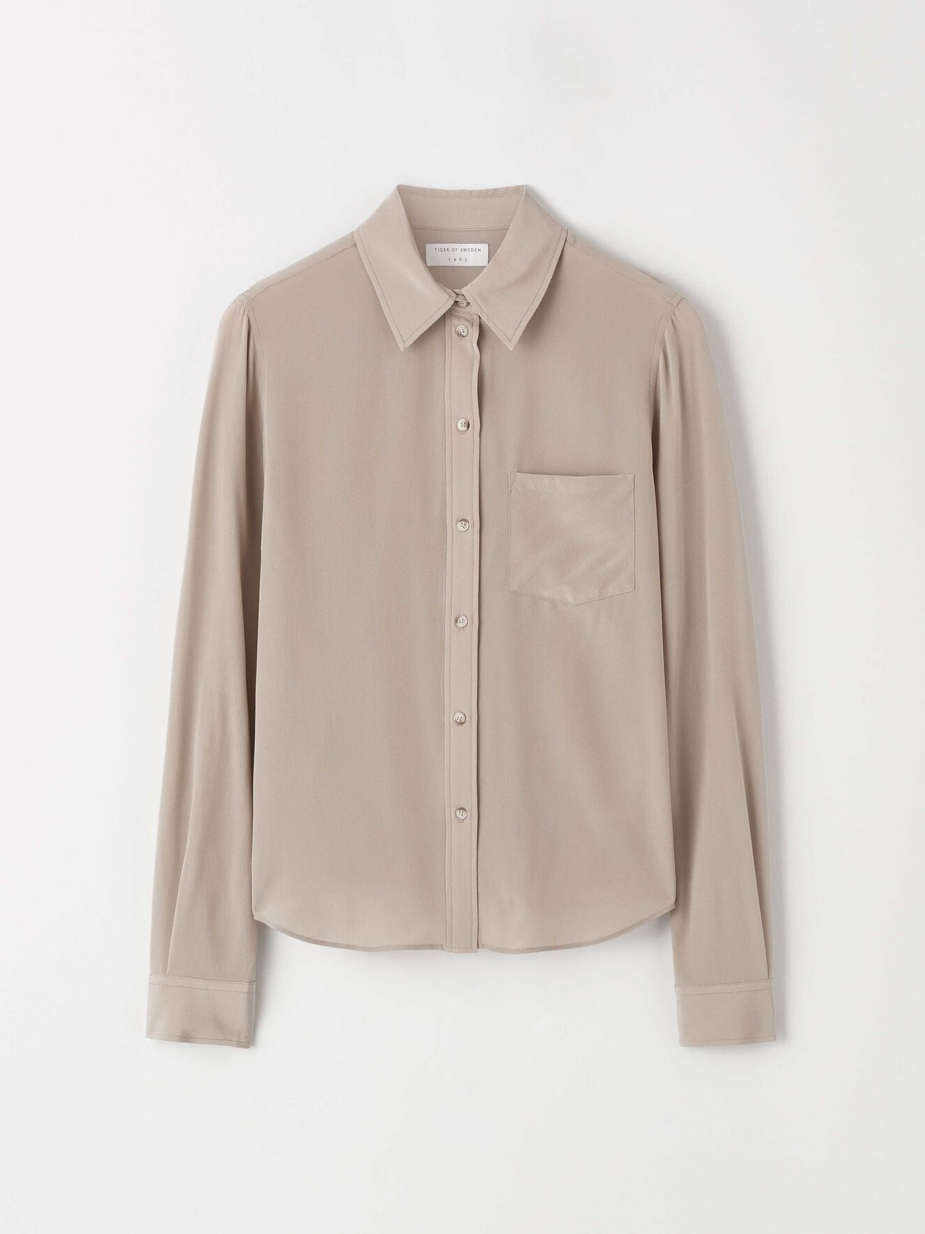 Celosa Shirt in Pale Mocha from Tiger of Sweden Celosa Shirt in Pale Mocha from Tiger of Sweden