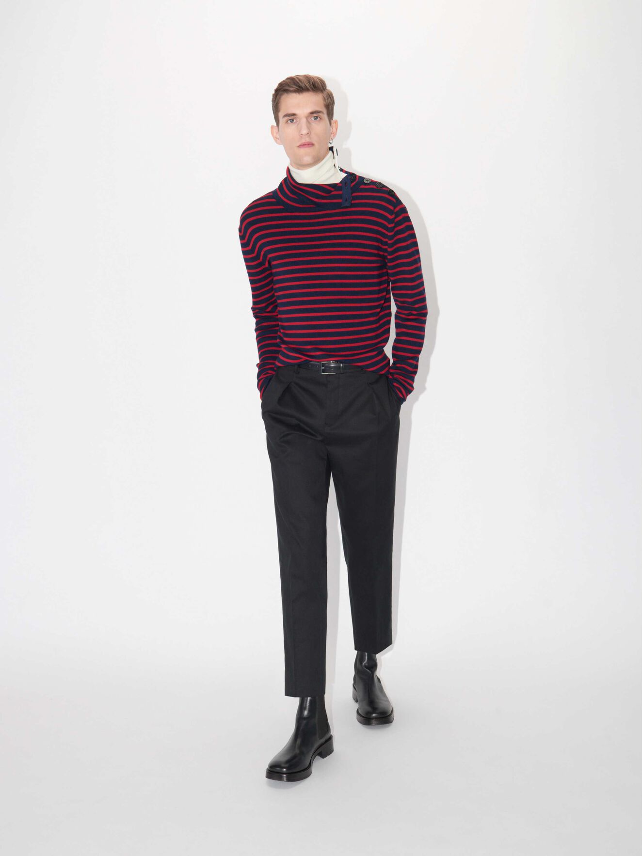 Hamper Pullover in Outer Blue from Tiger of Sweden Hamper Pullover in Outer Blue from Tiger of Sweden