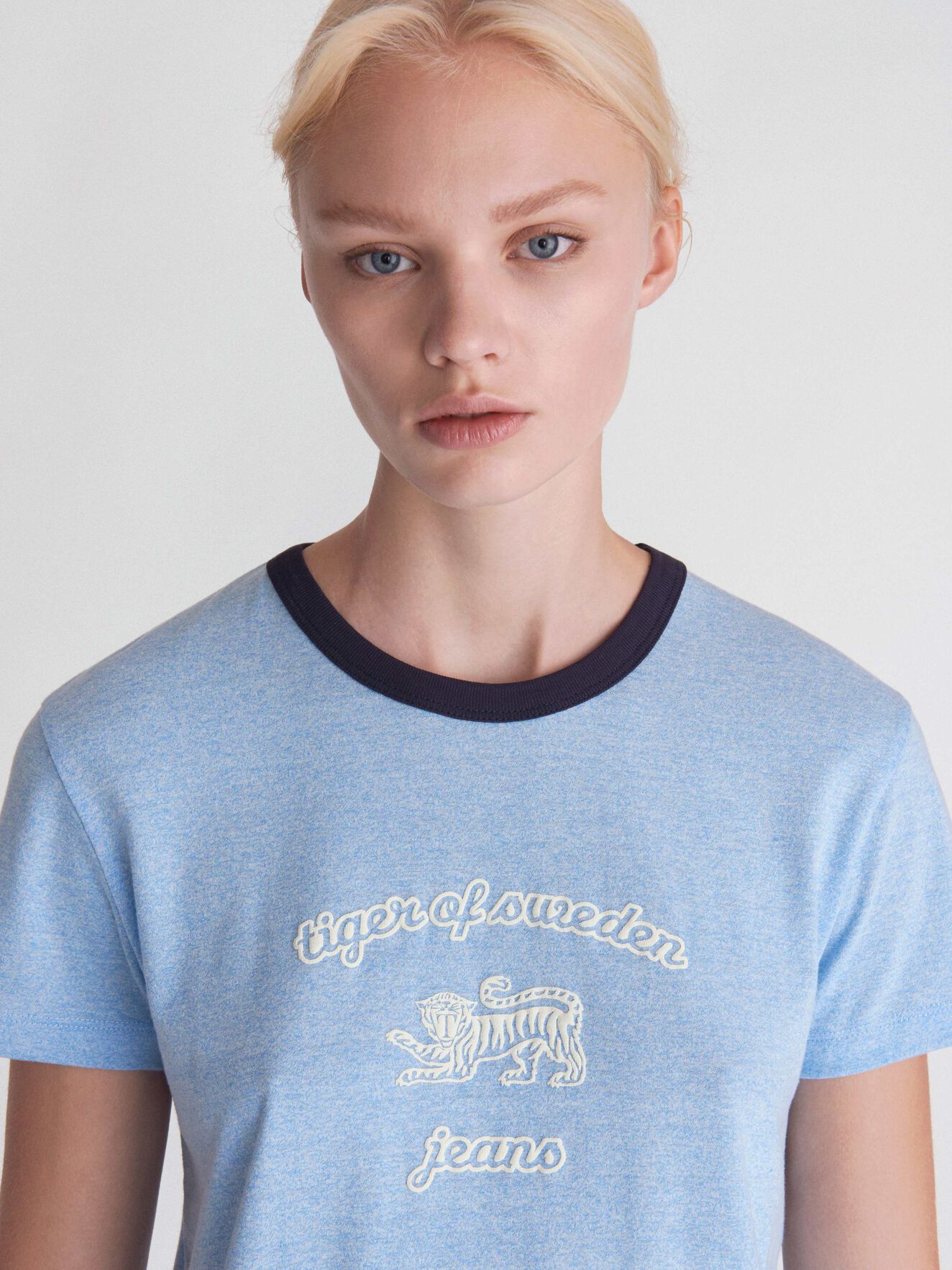 Dirty T-Shirt in Chambray Blue from Tiger of Sweden Dirty T-Shirt in Chambray Blue from Tiger of Sweden