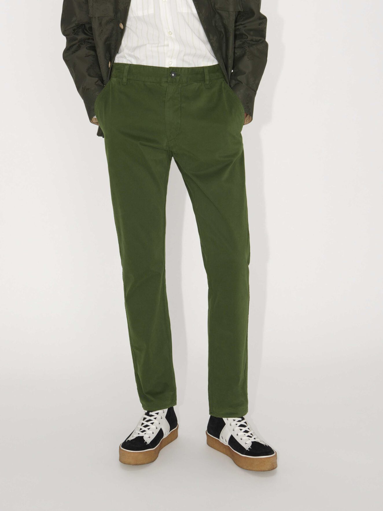 River Trousers in Deep Green from Tiger of Sweden River Trousers in Deep Green from Tiger of Sweden
