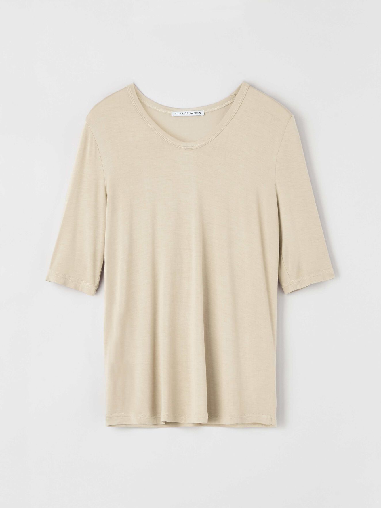 Centaurea T-Shirt in Soft Latte from Tiger of Sweden Centaurea T-Shirt in Soft Latte from Tiger of Sweden