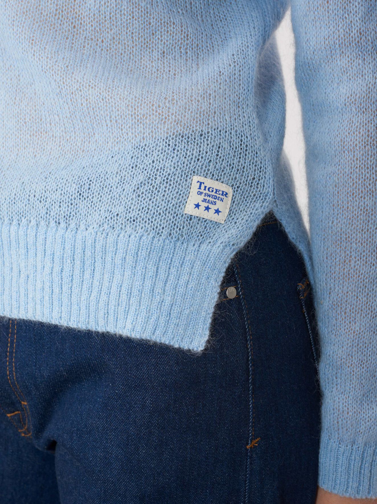 Yeraz Pullover in Chambray Blue from Tiger of Sweden Yeraz Pullover in Chambray Blue from Tiger of Sweden