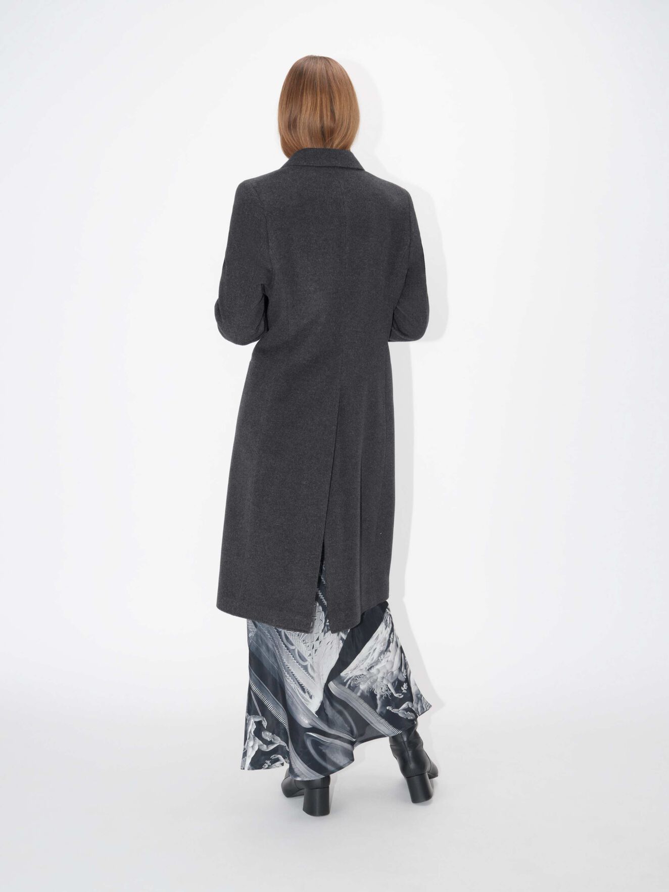 Salvia Coat in Dark grey Mel from Tiger of Sweden Salvia Coat in Dark grey Mel from Tiger of Sweden