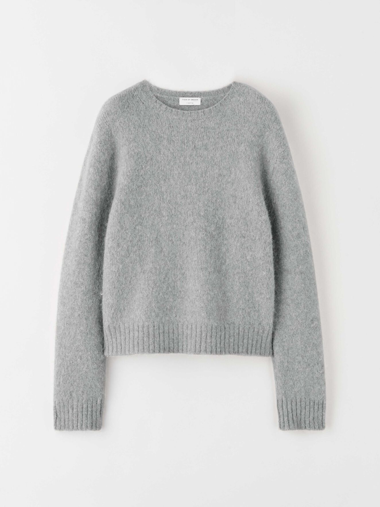 Tegel Pullover in Light Stone Grey from Tiger of Sweden Tegel Pullover in Light Stone Grey from Tiger of Sweden