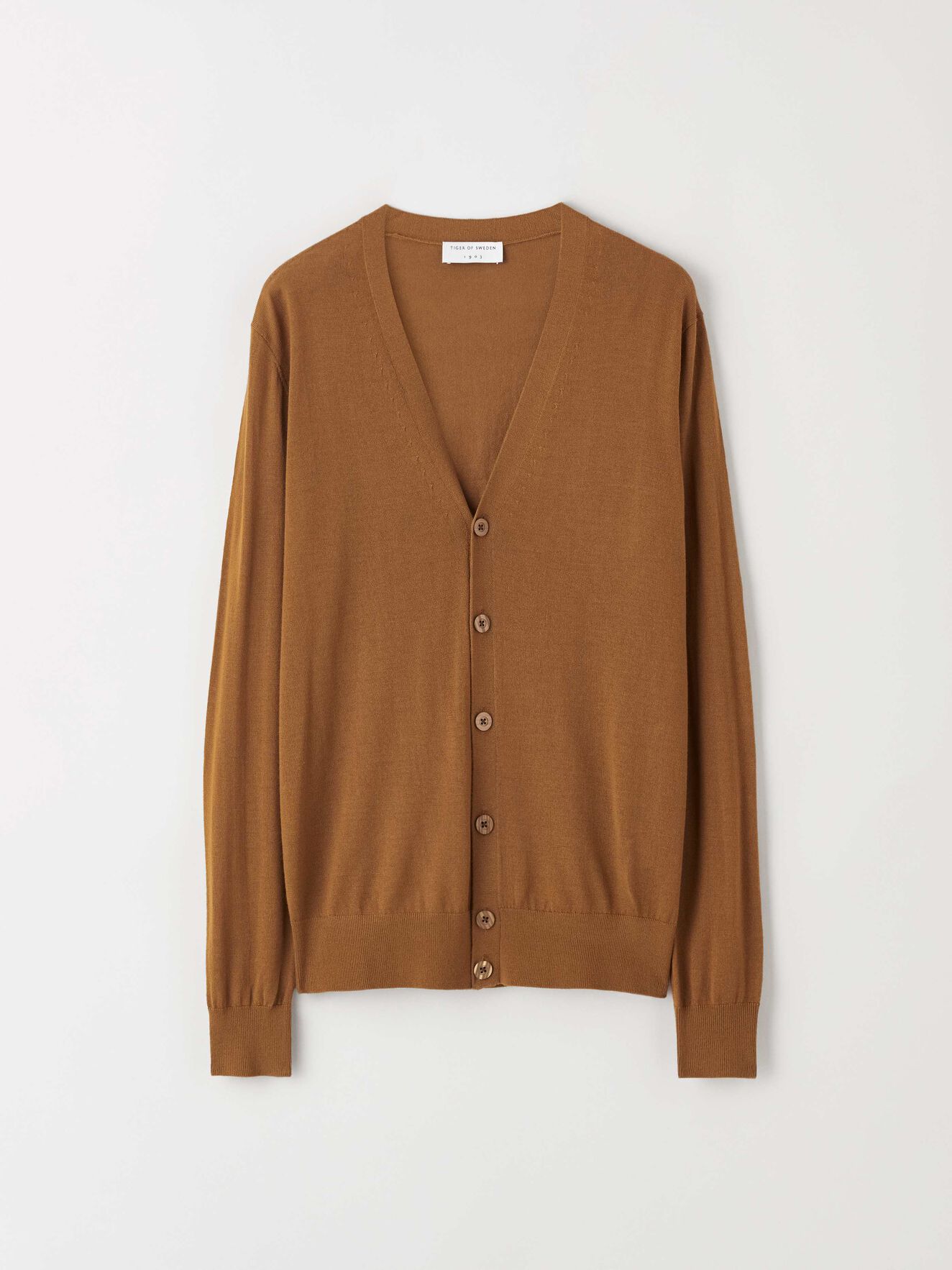 Navid Cardigan in Rusty Sand from Tiger of Sweden Navid Cardigan in Rusty Sand from Tiger of Sweden