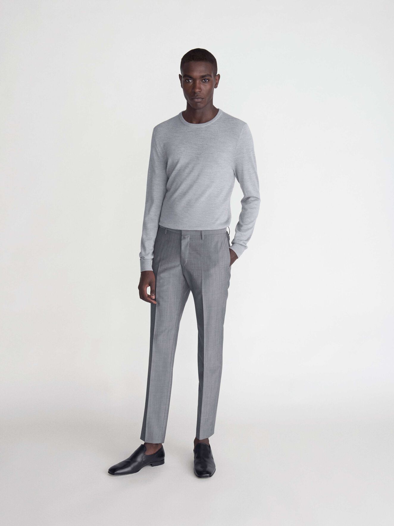 Nichols Pullover in Dark grey Mel from Tiger of Sweden Nichols Pullover in Dark grey Mel from Tiger of Sweden