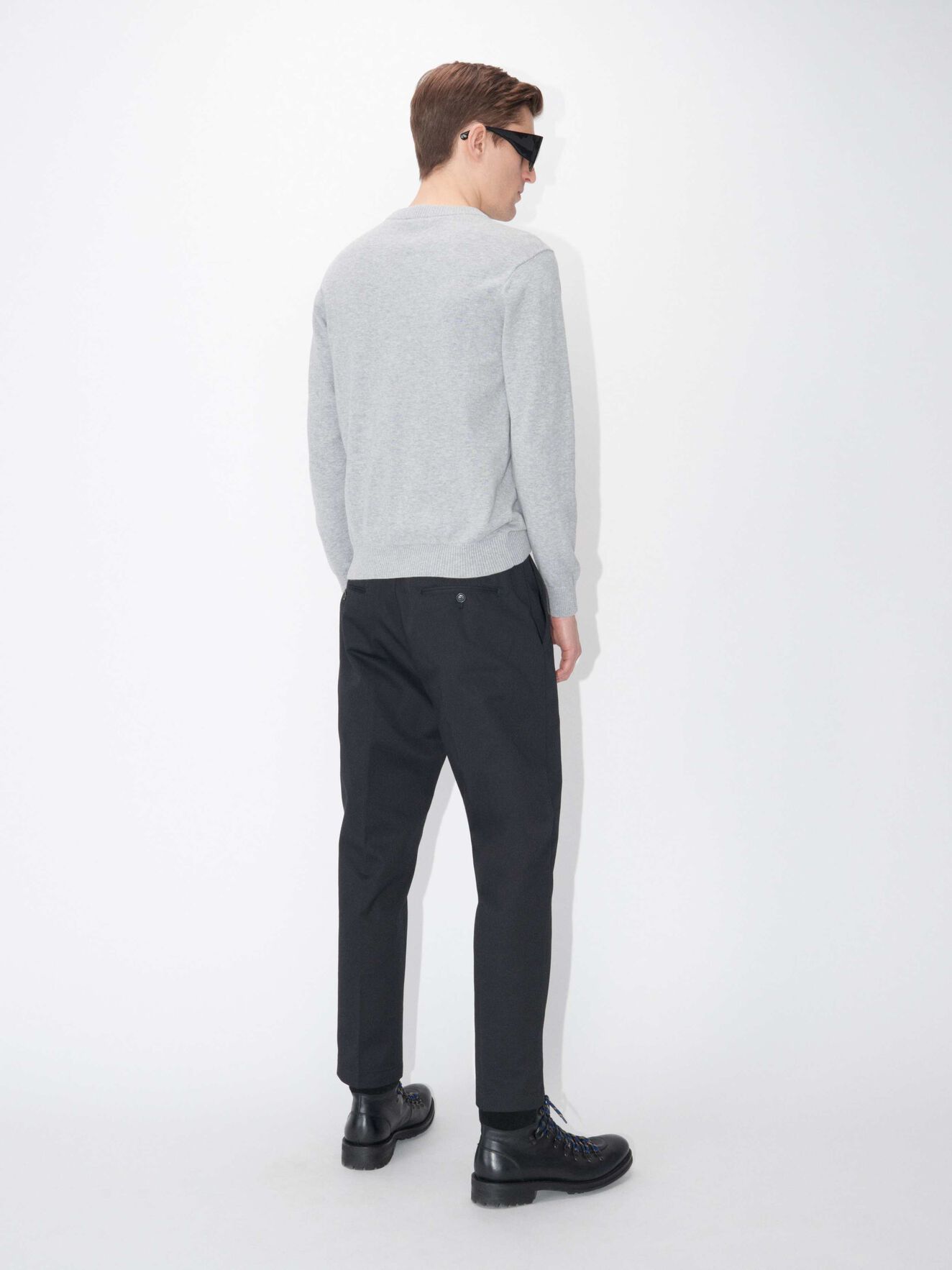 Lang Pullover in Light grey melange from Tiger of Sweden Lang Pullover in Light grey melange from Tiger of Sweden
