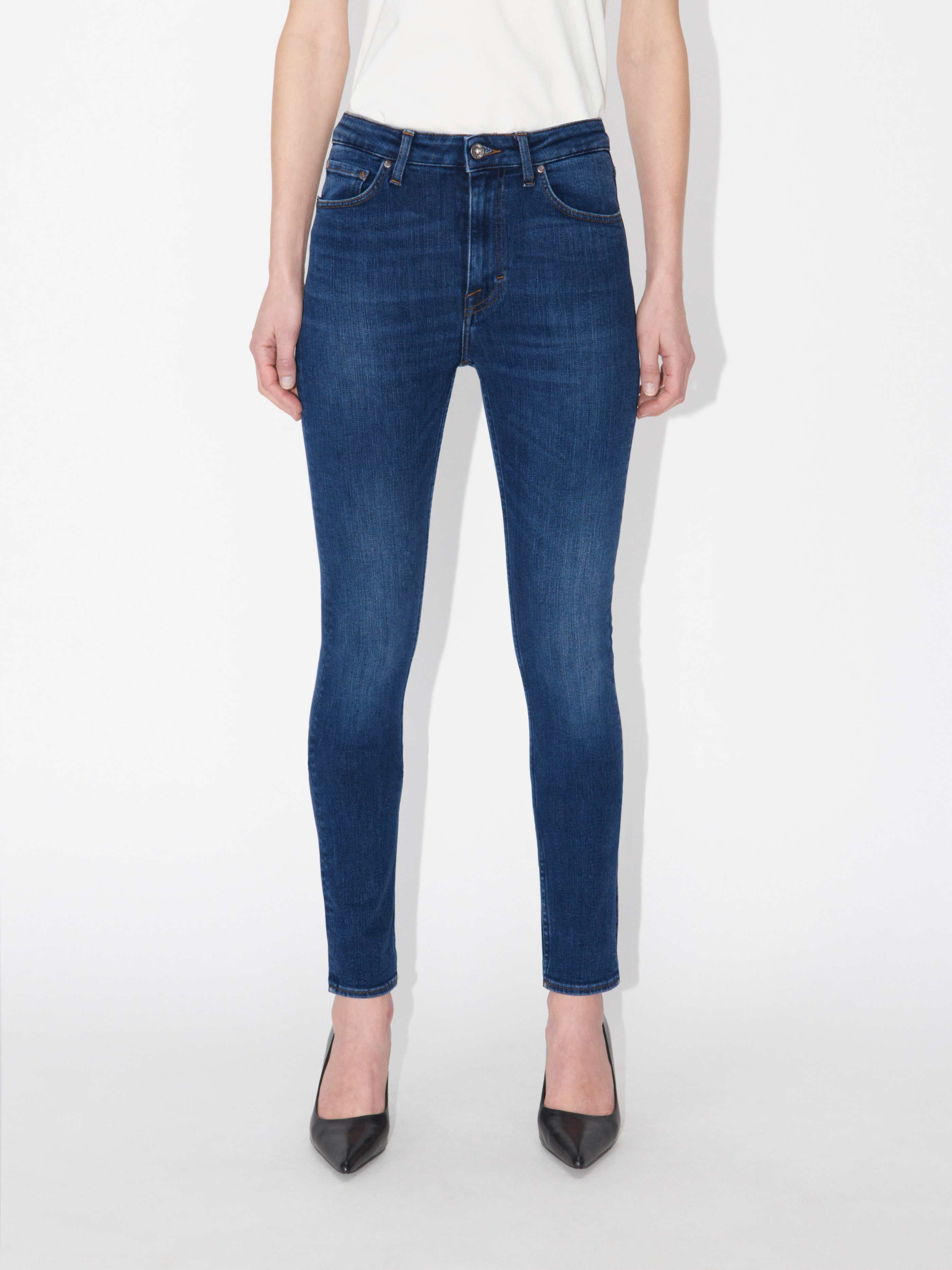 high waisted cotton trousers