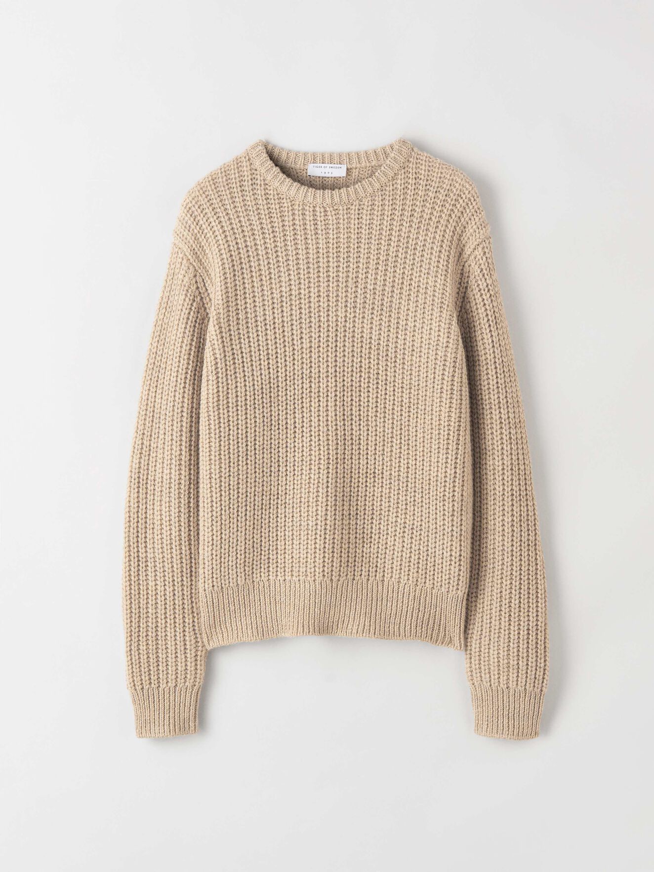 Hald Pullover in Soft Latte from Tiger of Sweden Hald Pullover in Soft Latte from Tiger of Sweden