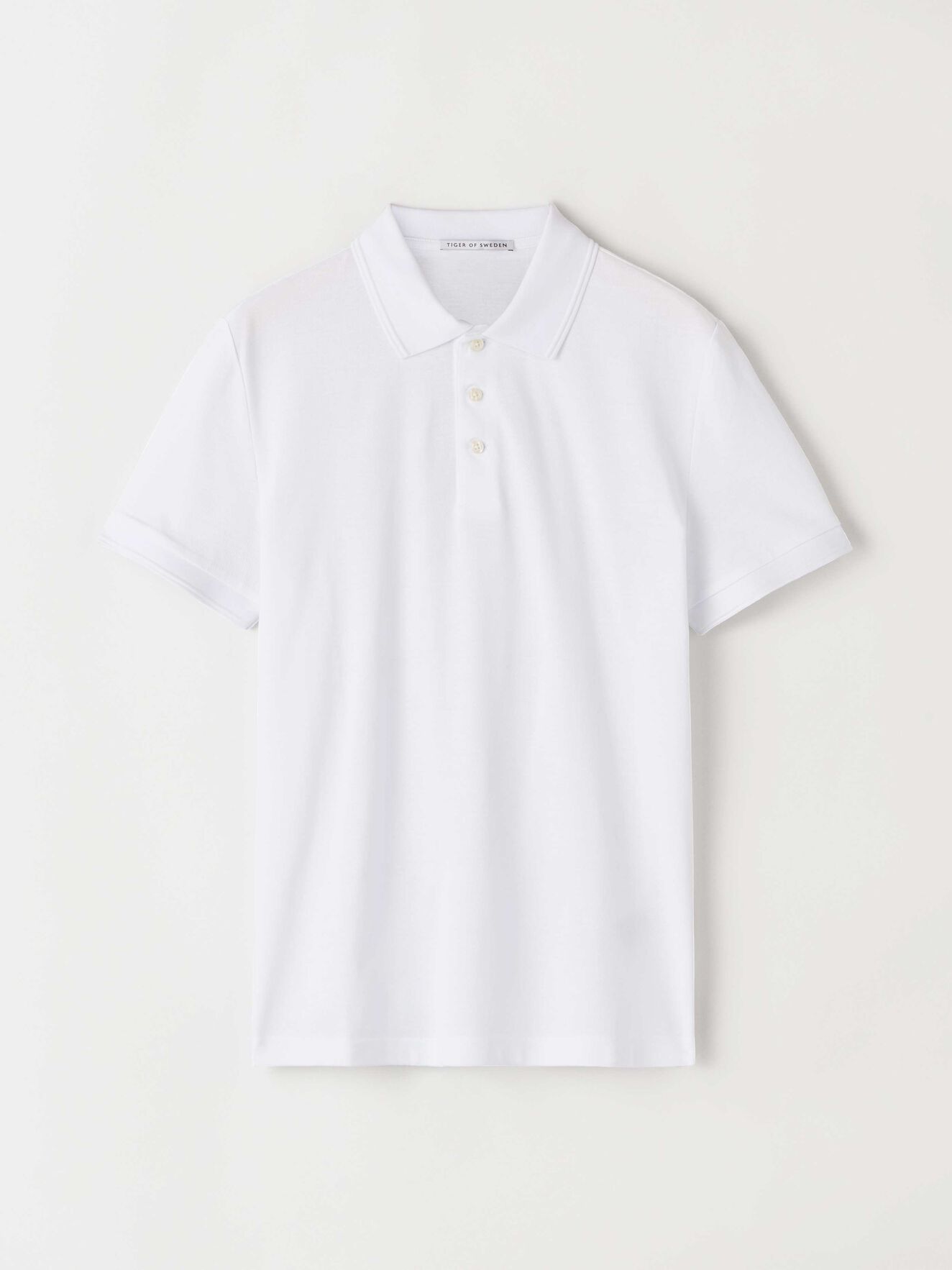 Darios Polo Shirt in Pure white from Tiger of Sweden Darios Polo Shirt in Pure white from Tiger of Sweden