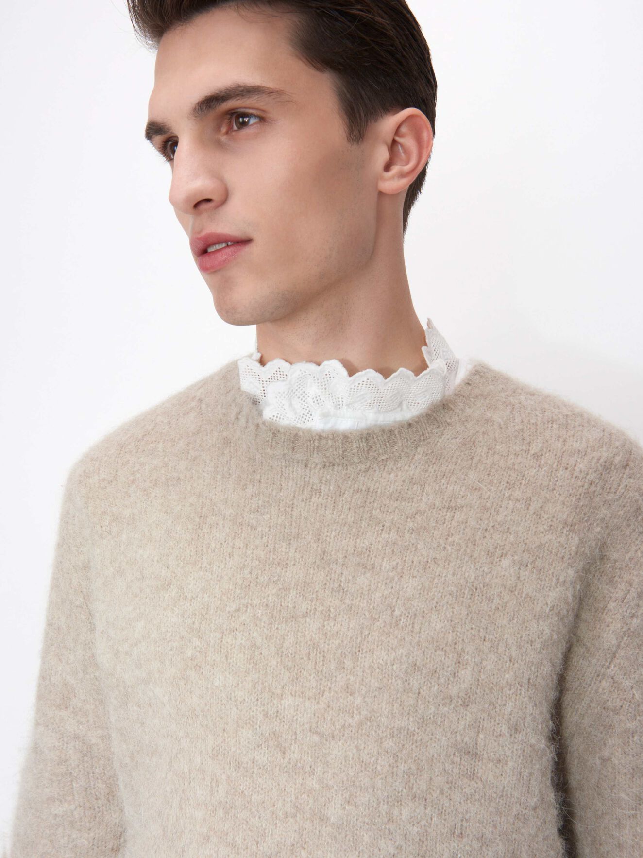 Tegel Pullover in Light Stone Grey from Tiger of Sweden Tegel Pullover in Light Stone Grey from Tiger of Sweden