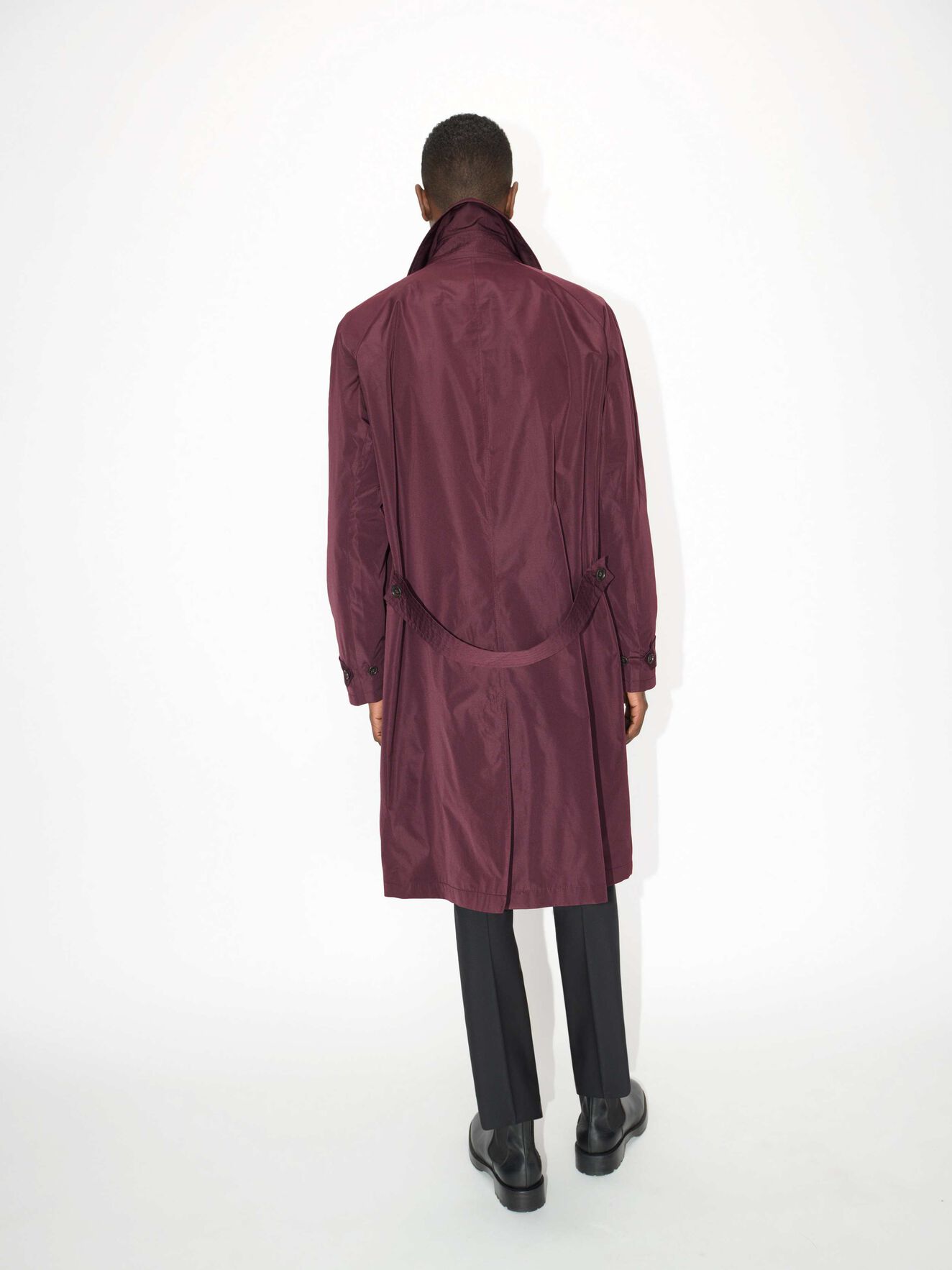 Acaule Coat in Burgundy from Tiger of Sweden Acaule Coat in Burgundy from Tiger of Sweden