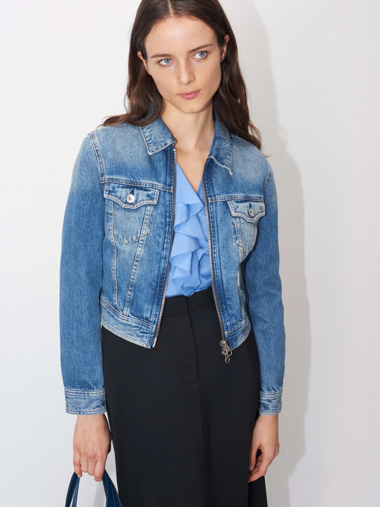 Truth Zip Jacket in Dust blue from Tiger of Sweden Truth Zip Jacket in Dust blue from Tiger of Sweden