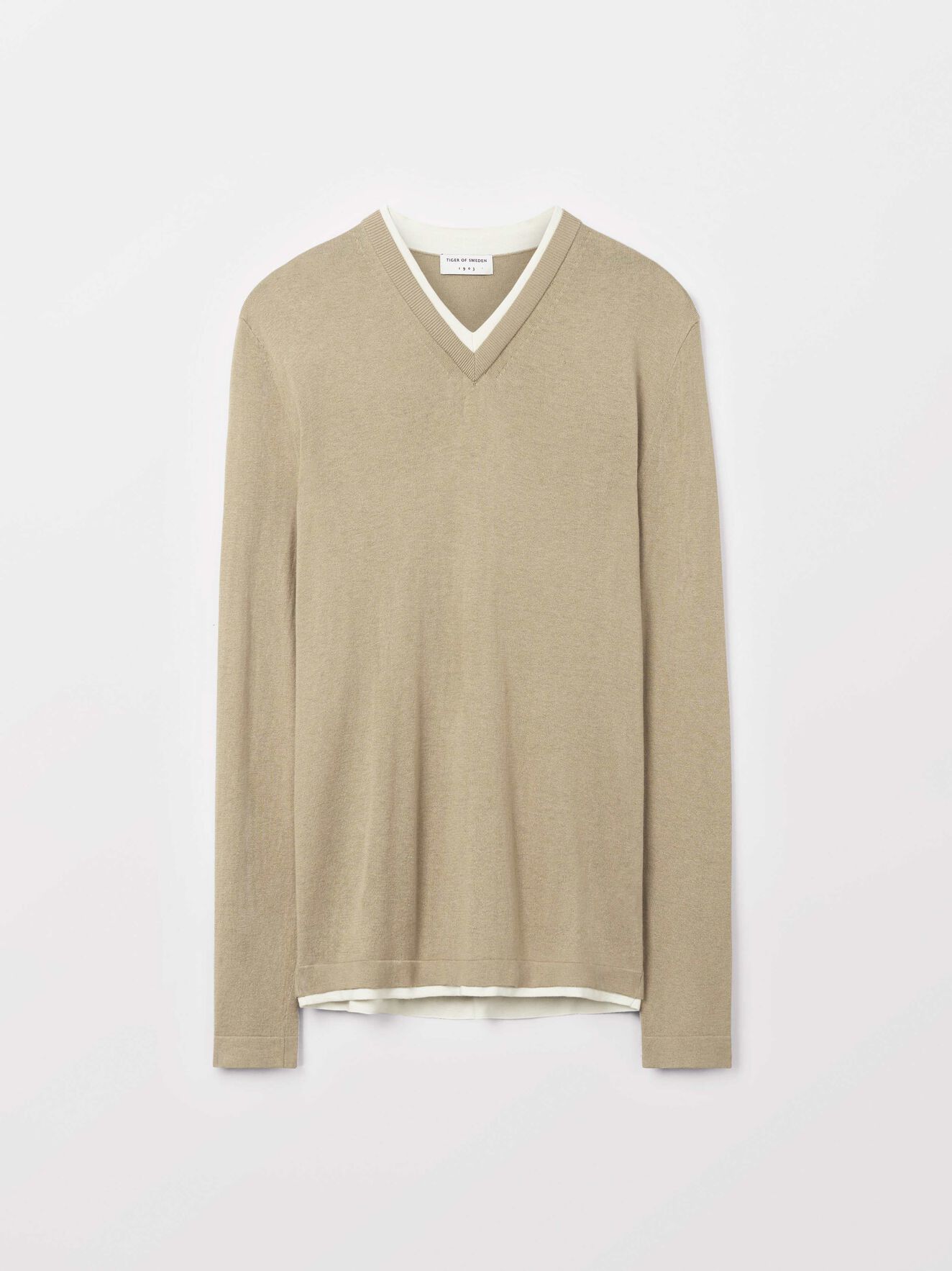 Nitlas Pullover in Dark Sand from Tiger of Sweden Nitlas Pullover in Dark Sand from Tiger of Sweden