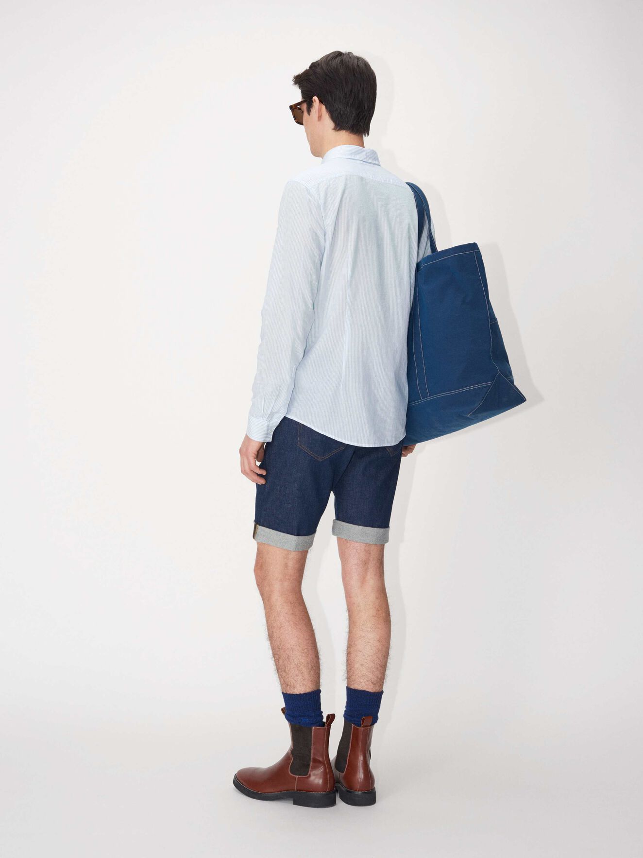 Bardan Shirt in Chambray Blue from Tiger of Sweden Bardan Shirt in Chambray Blue from Tiger of Sweden