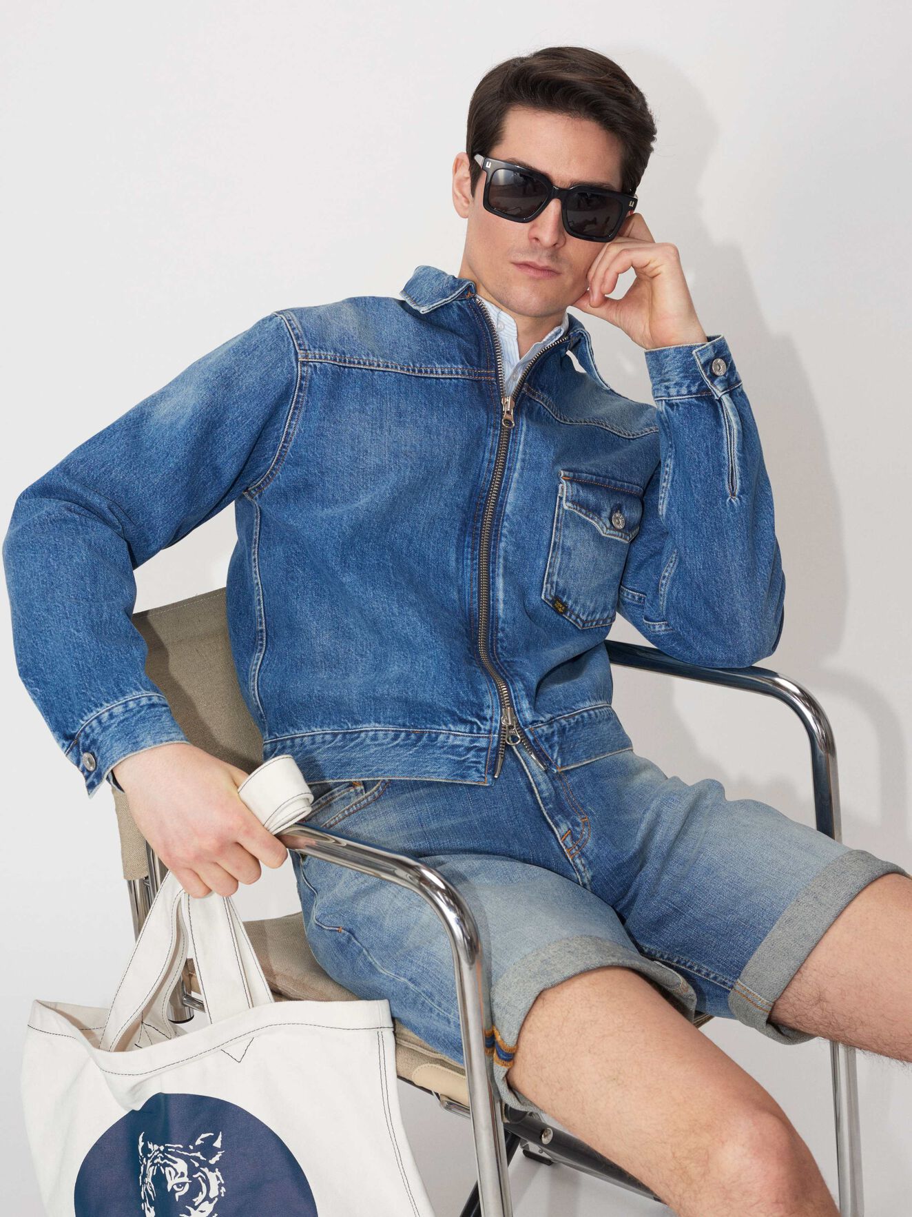 Blouson Ry Zip in Dust blue from Tiger of Sweden Blouson Ry Zip in Dust blue from Tiger of Sweden