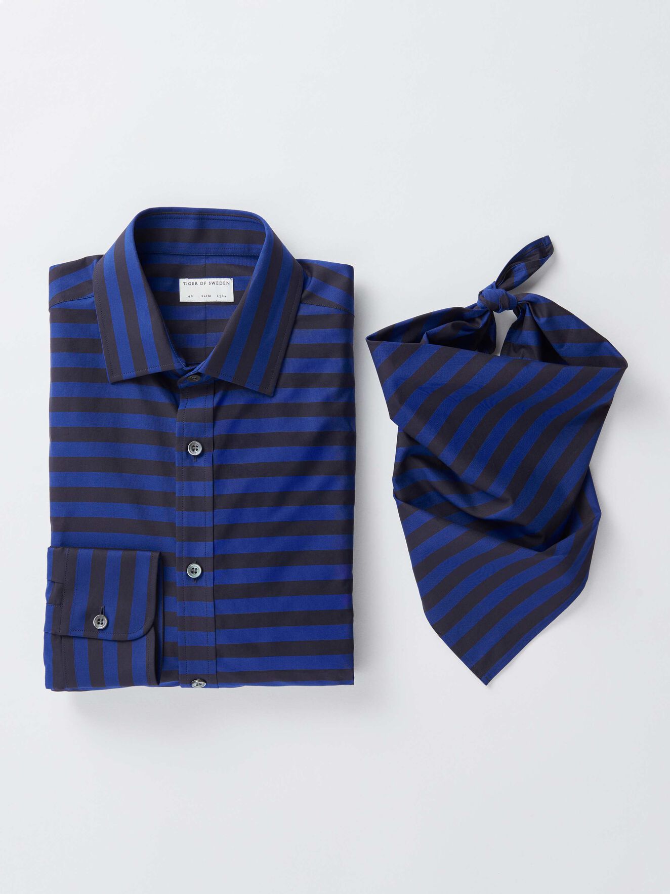 Oval Shirt in Outer Blue from Tiger of Sweden Oval Shirt in Outer Blue from Tiger of Sweden