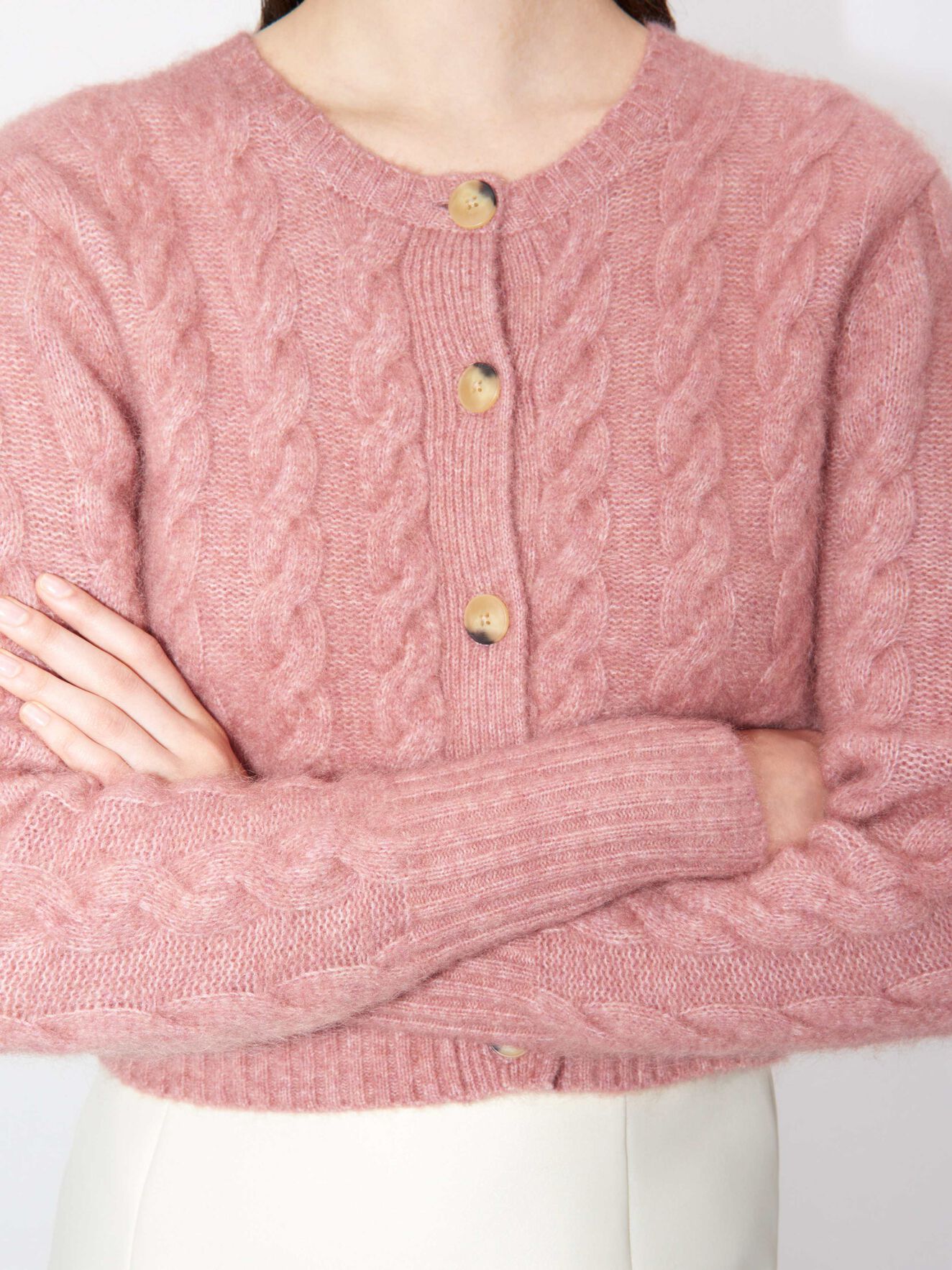 Viognier Cardigan in Pale Mauve from Tiger of Sweden Viognier Cardigan in Pale Mauve from Tiger of Sweden