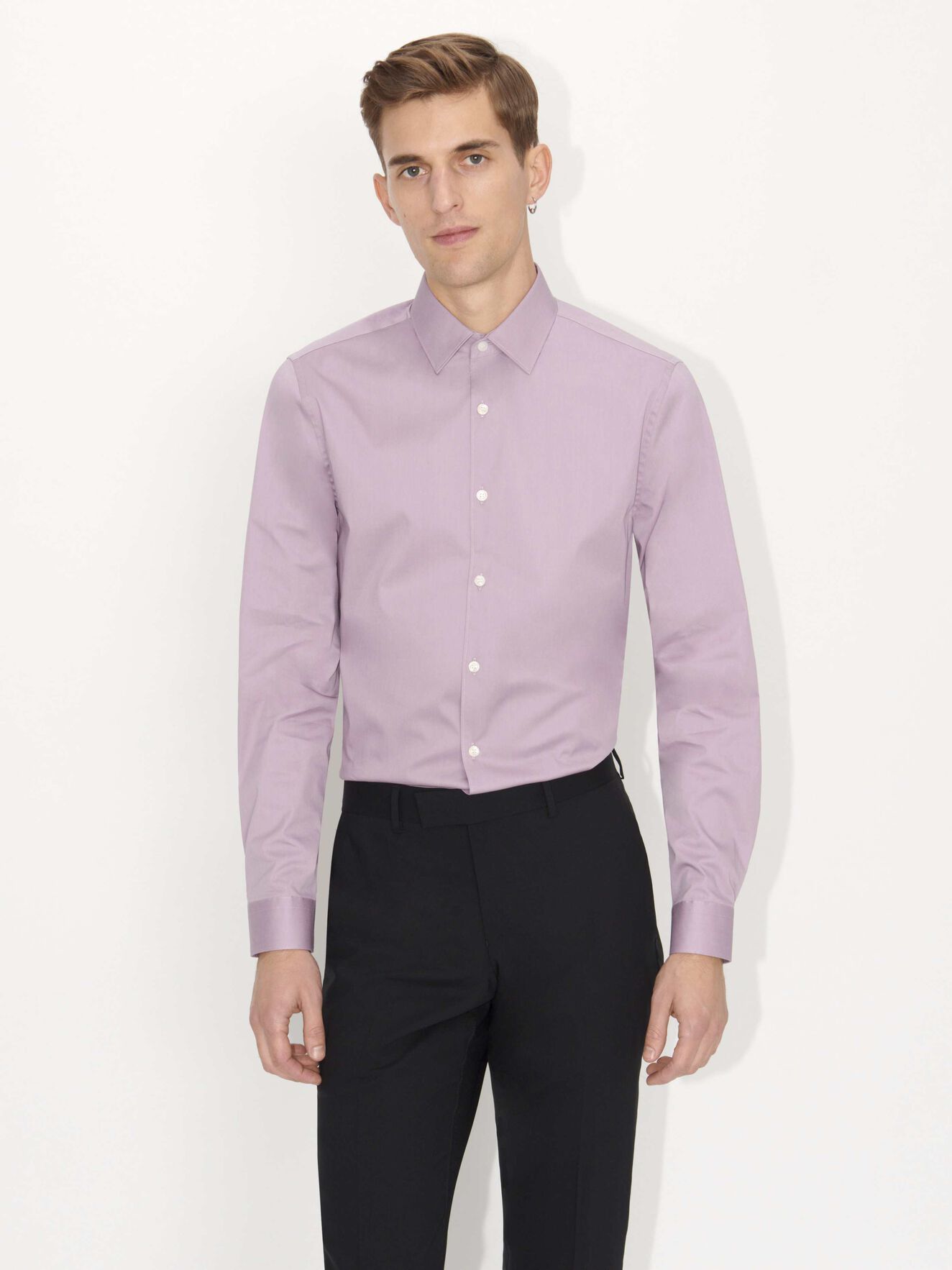Filbrodie Shirt in Pale Lilac from Tiger of Sweden Filbrodie Shirt in Pale Lilac from Tiger of Sweden