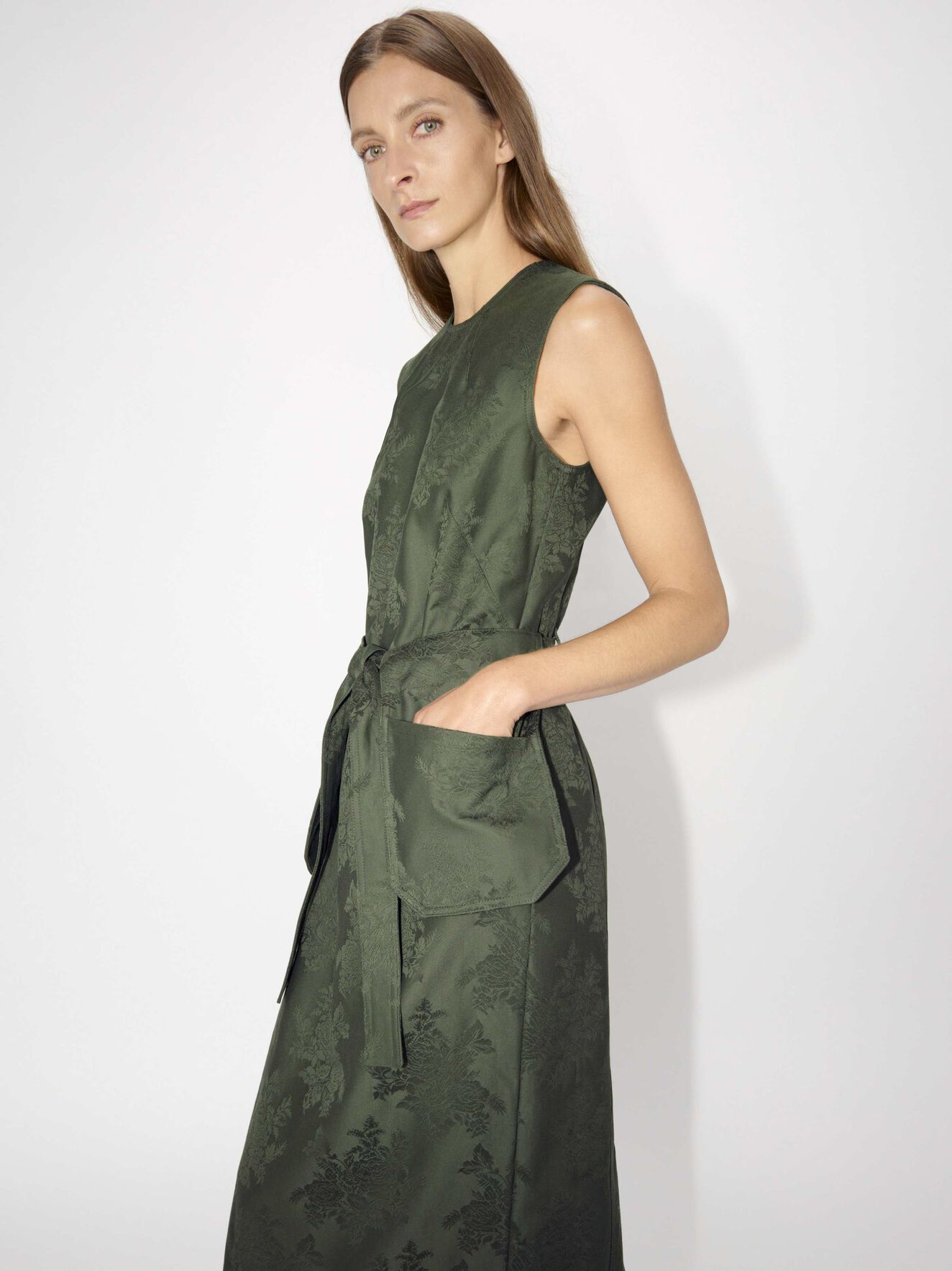 Dariah Dress in Dark Green from Tiger of Sweden Dariah Dress in Dark Green from Tiger of Sweden