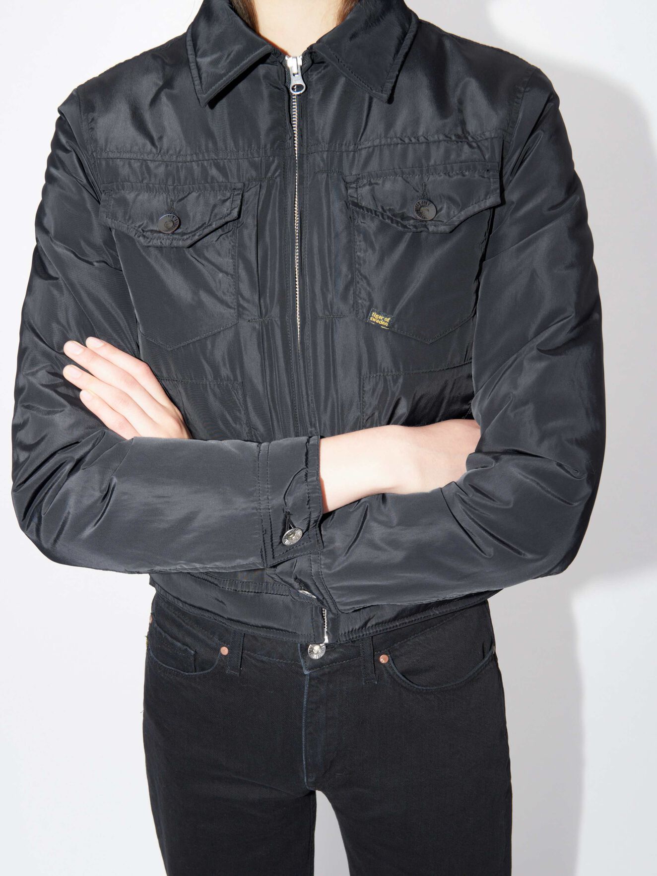 Blouson en nylon Sus in Black from Tiger of Sweden Blouson en nylon Sus in Black from Tiger of Sweden