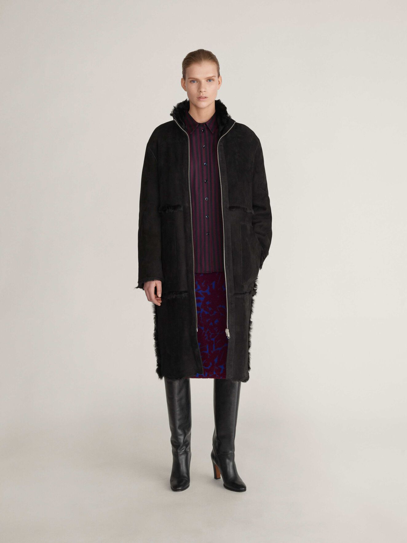 Klon Fur in Midnight Black from Tiger of Sweden Klon Fur in Midnight Black from Tiger of Sweden