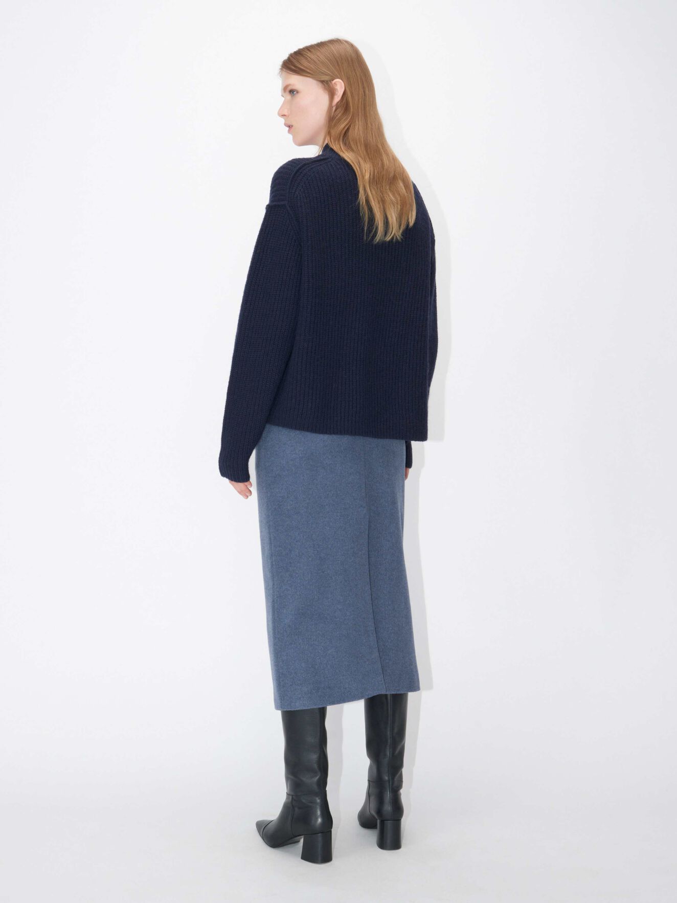 Lambrusco Pullover in Light Ink from Tiger of Sweden Lambrusco Pullover in Light Ink from Tiger of Sweden