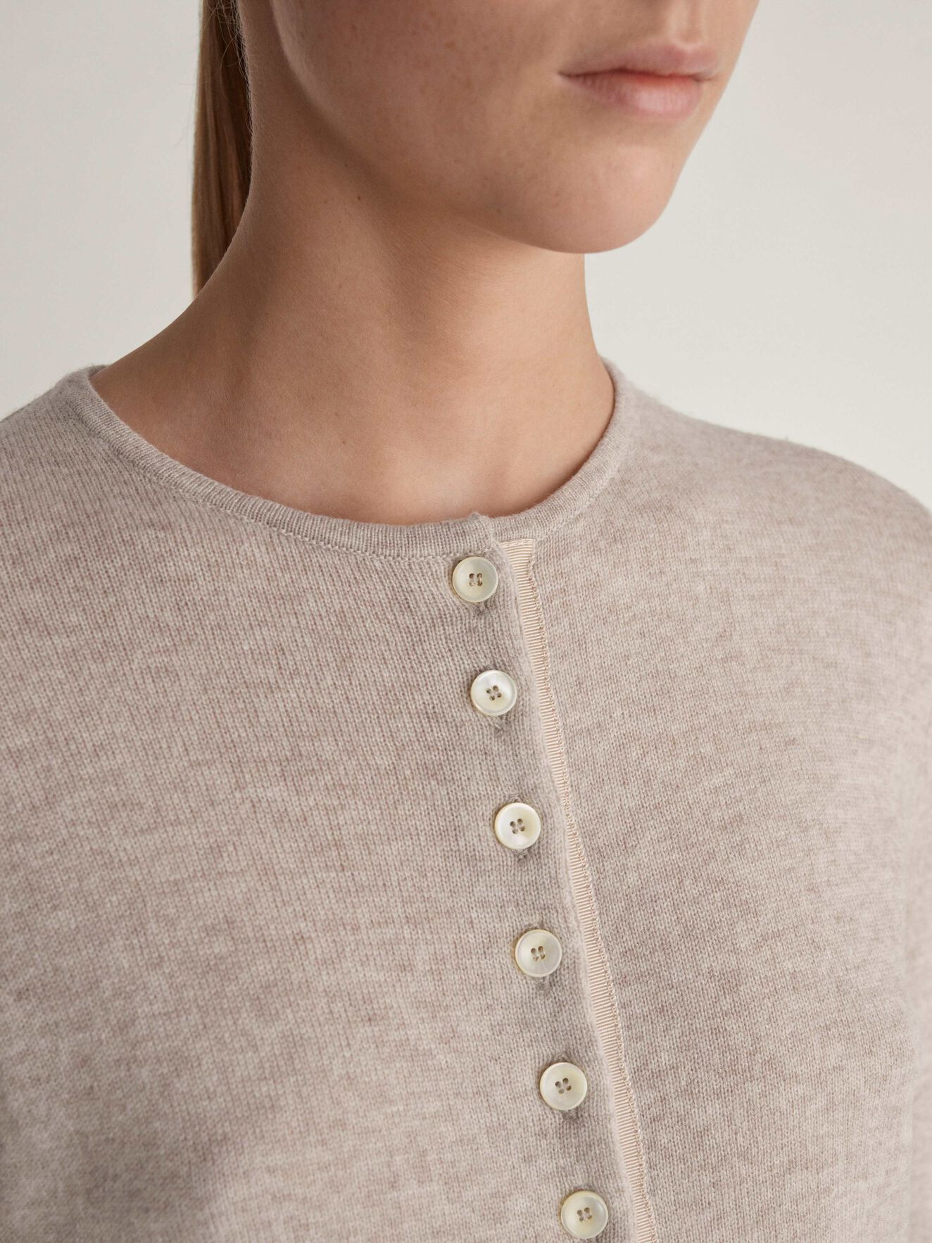 Aktino Cardigan in Roasted Oat from Tiger of Sweden Aktino Cardigan in Roasted Oat from Tiger of Sweden