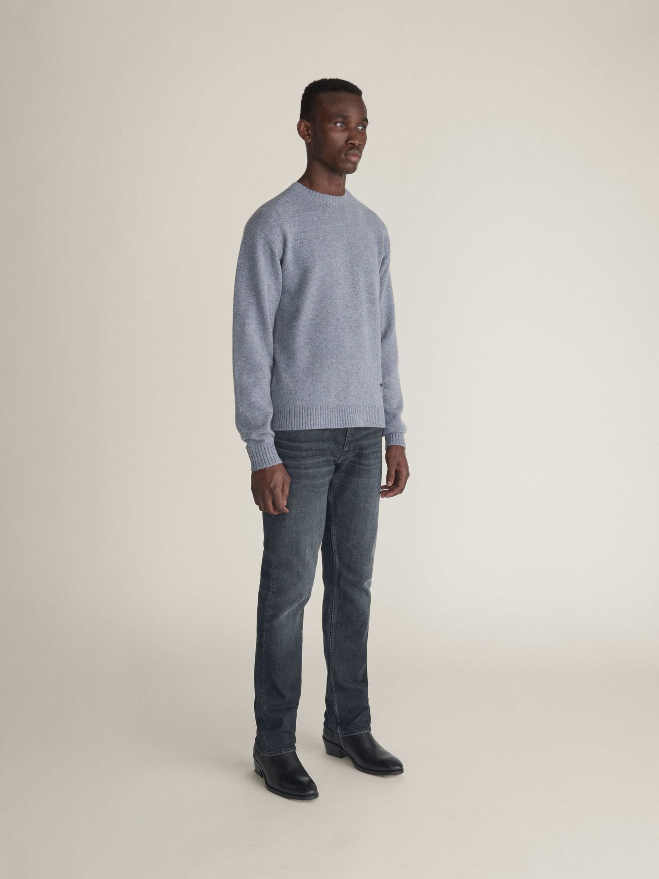 Saif Pullover in Med Grey Mel from Tiger of Sweden Saif Pullover in Med Grey Mel from Tiger of Sweden
