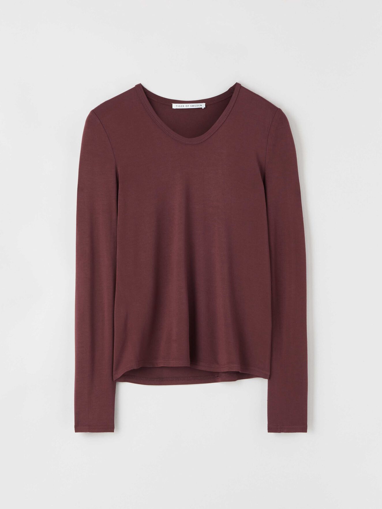 Primula T-Shirt in Wine from Tiger of Sweden Primula T-Shirt in Wine from Tiger of Sweden