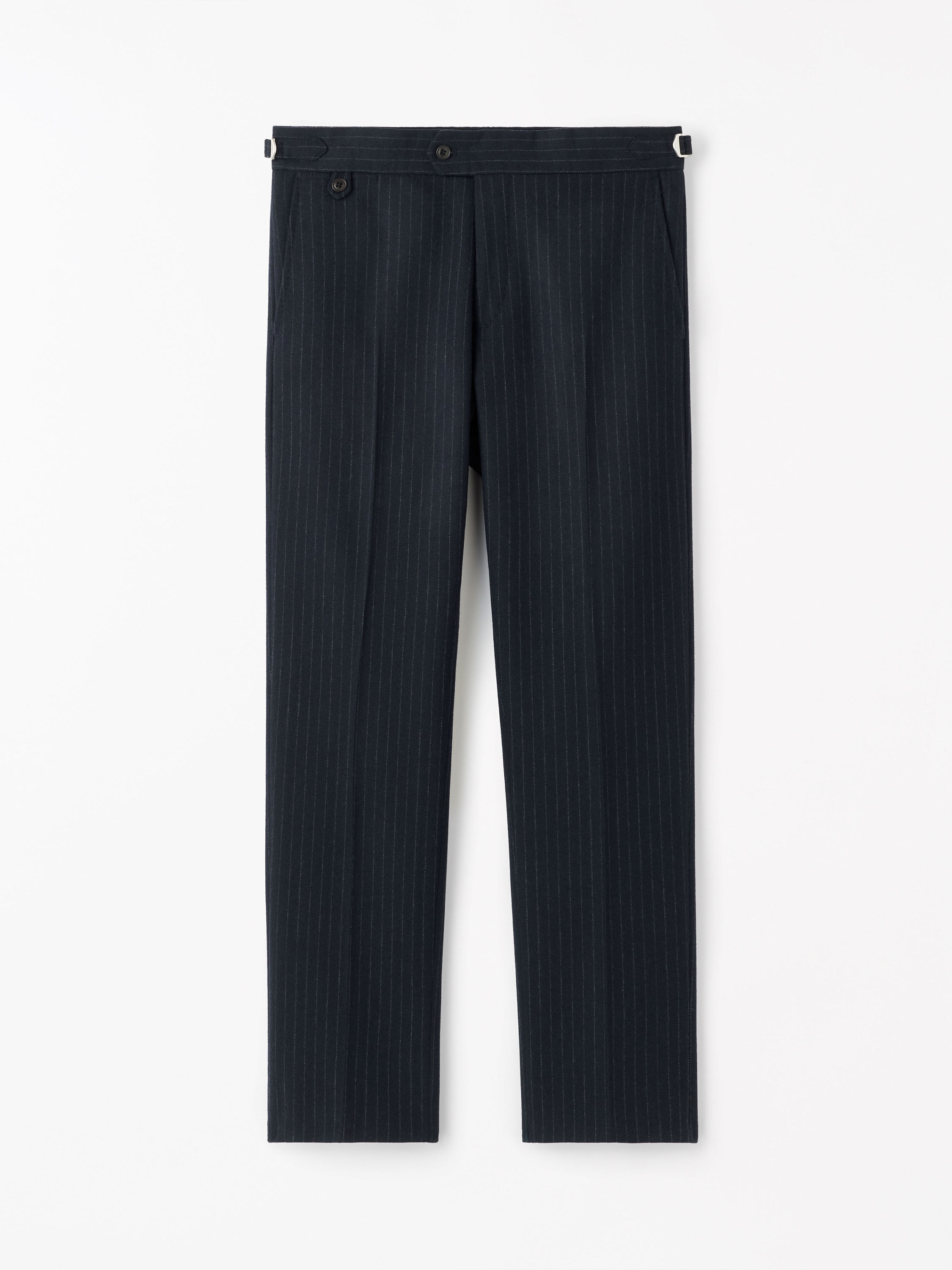 Tense A Pinstripe Wool Trousers