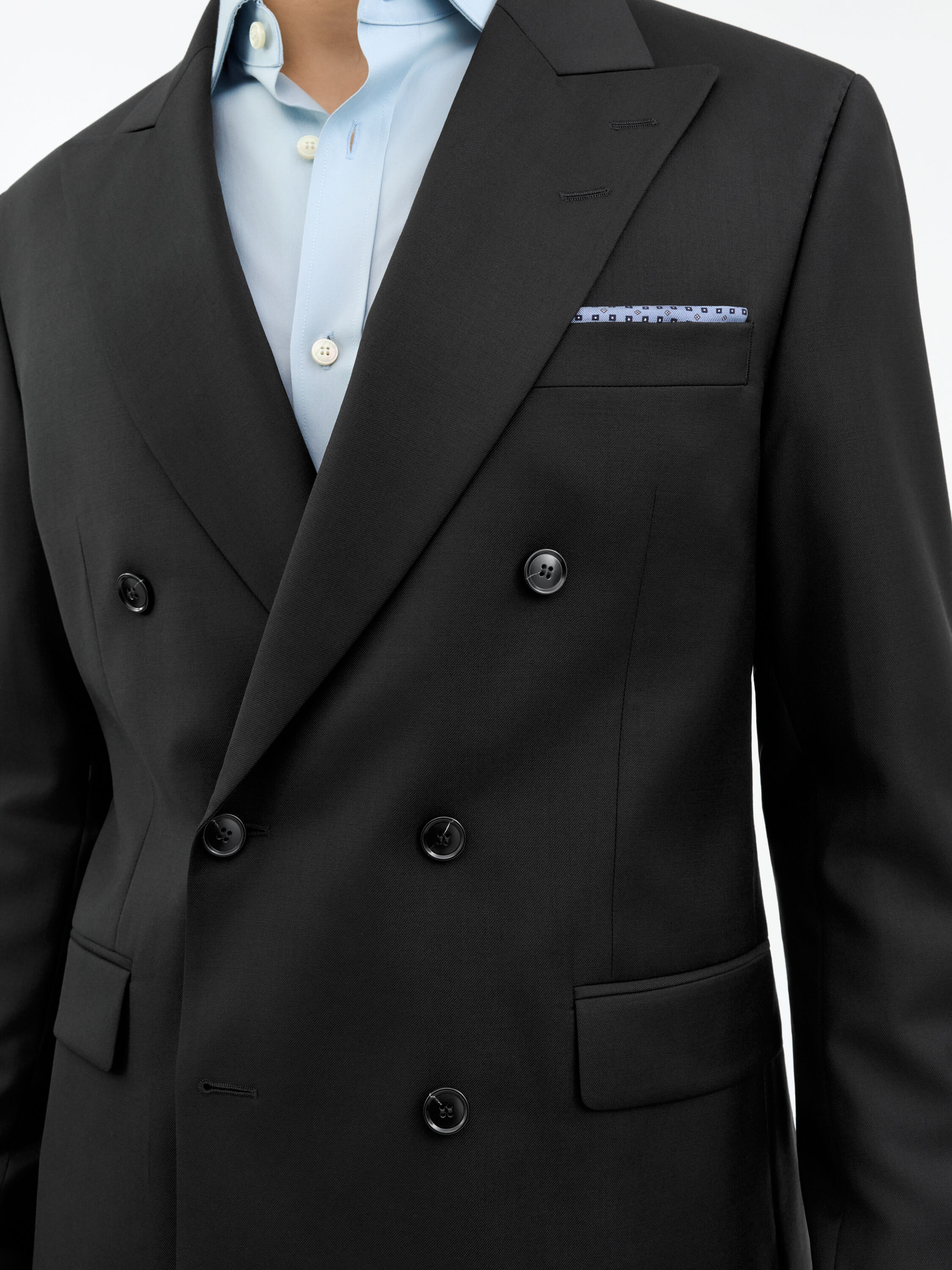 Ease DB Black Wool Suit