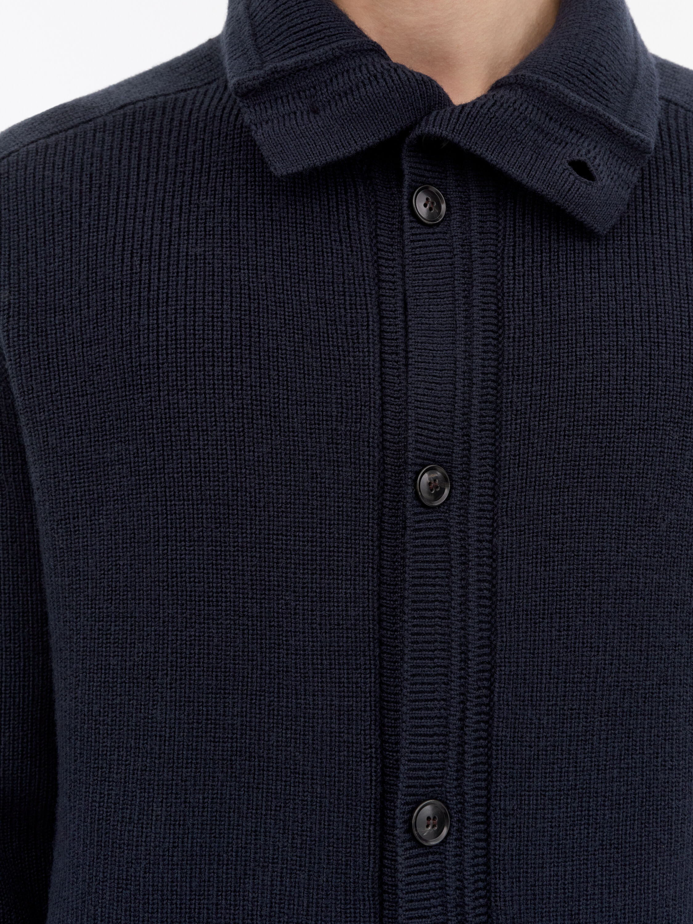 Leander Wool Rib Cardigan