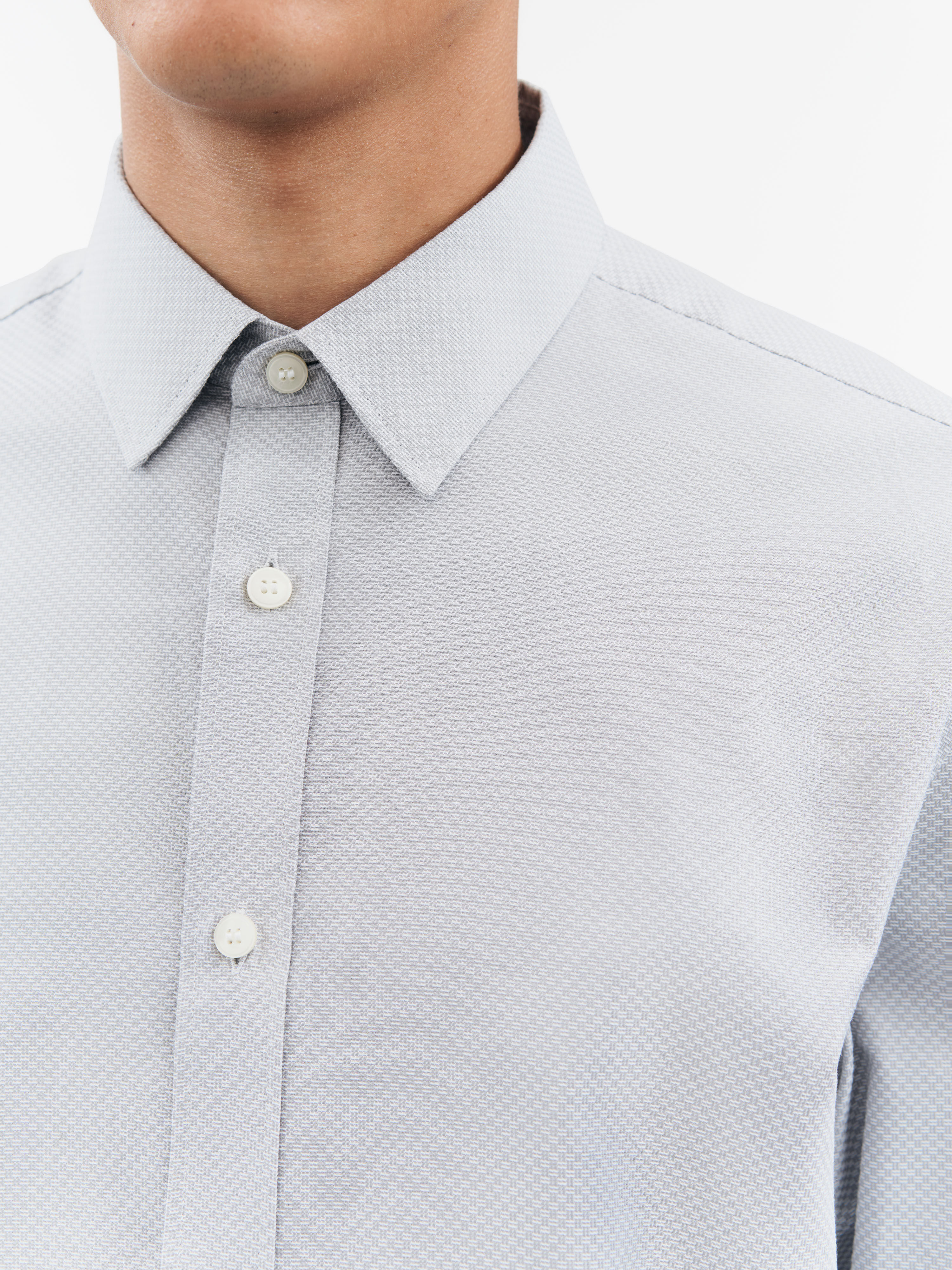 Adley Baumwoll-Stehkragen-Hemd