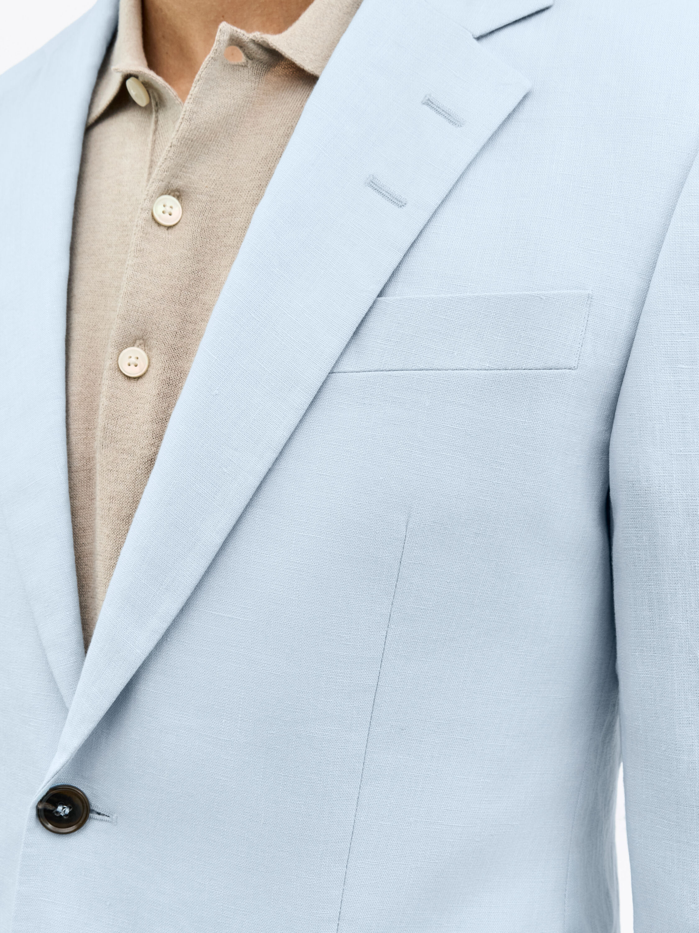 Justin Blue Linen Suit