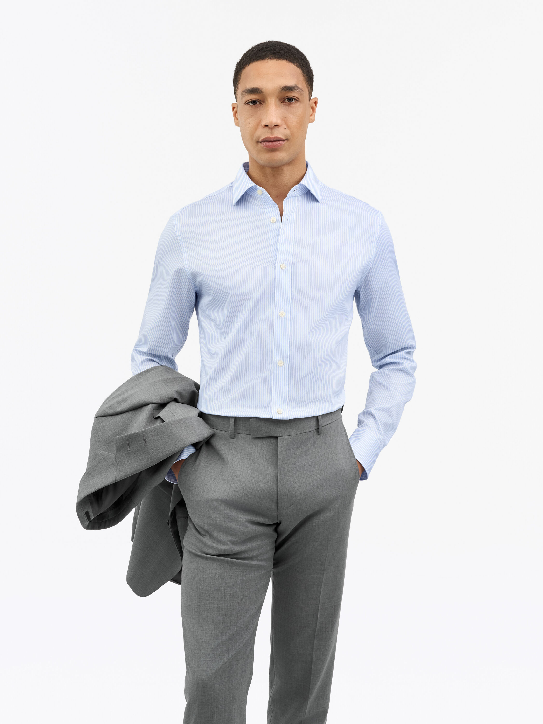 Adley C Cotton Stripe Shirt