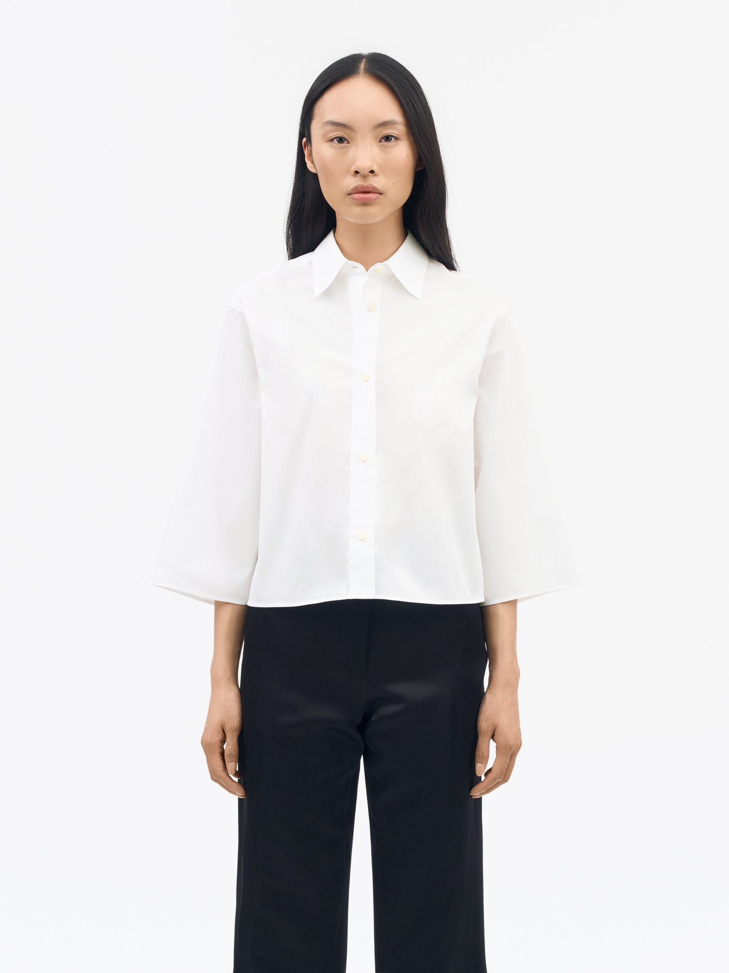Corins Relaxed-Fit Cropped Shirt