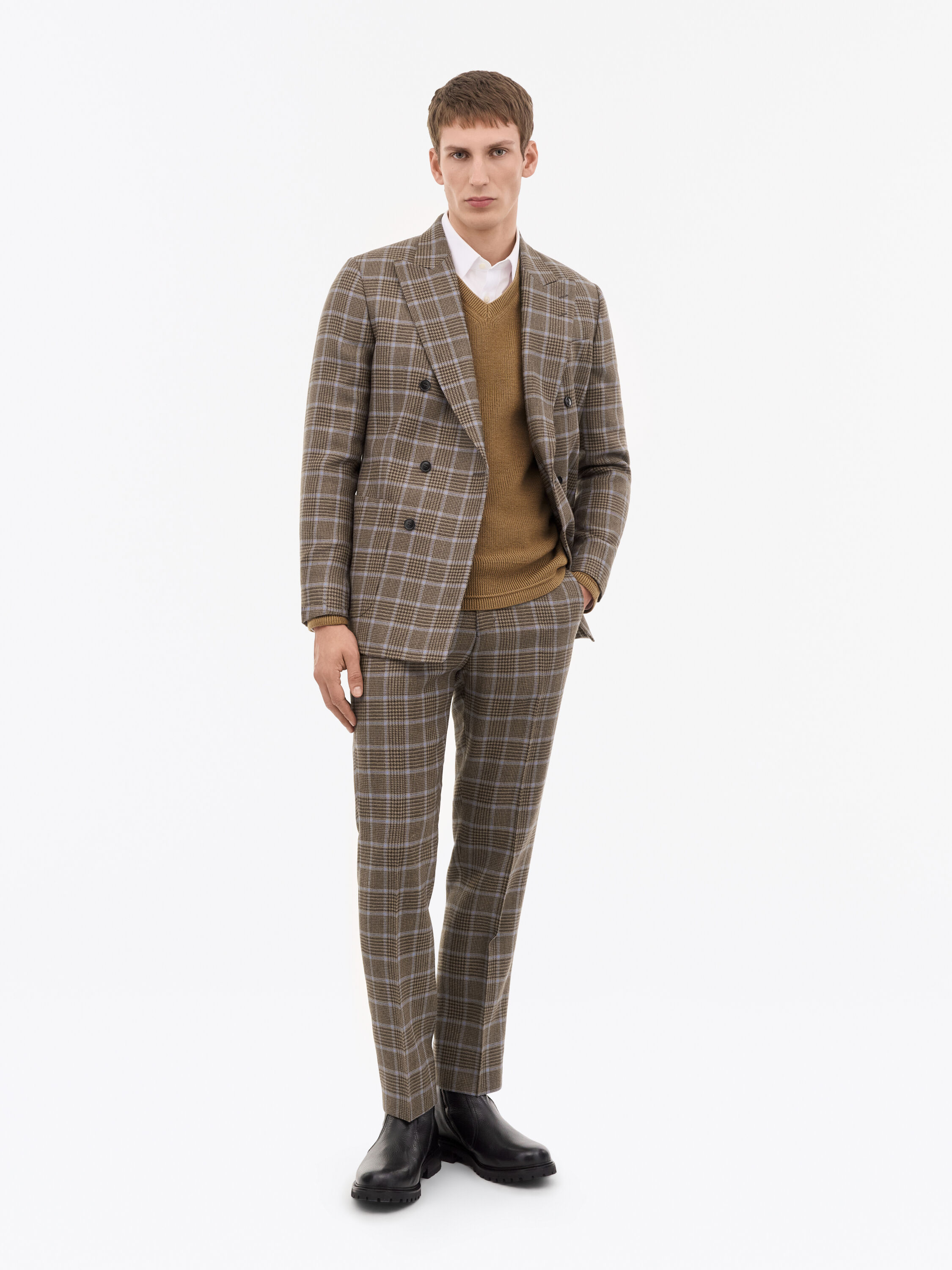 Tense Swedish Wool Plaid Trousers